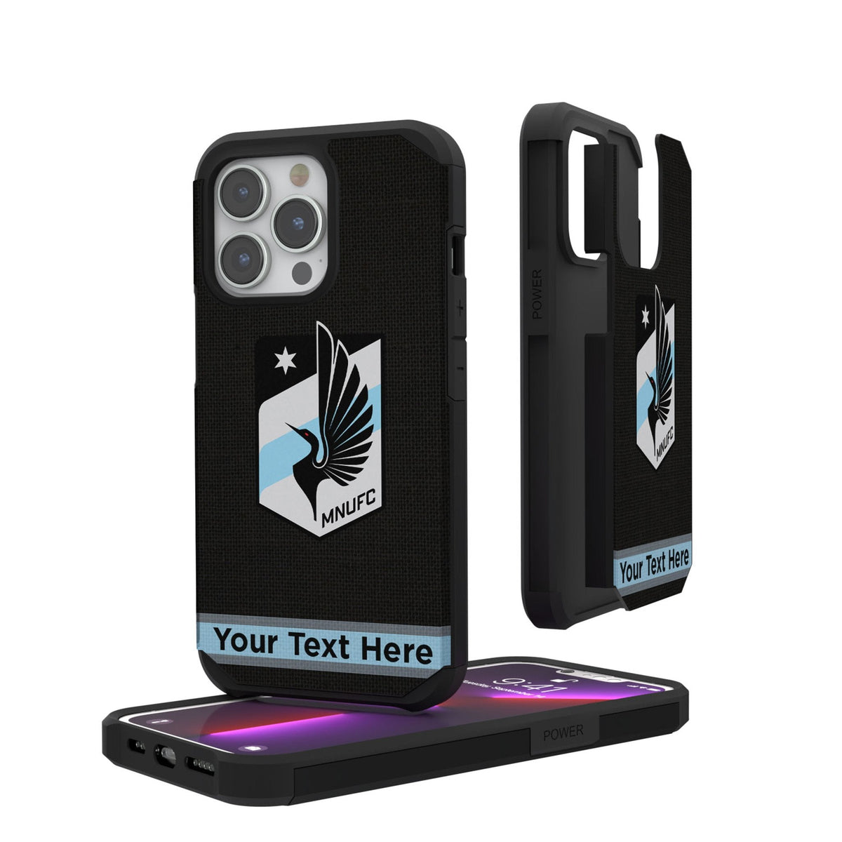 Minnesota United FC Personalized Stripe Rugged Phone Case for Apple iPhone 1