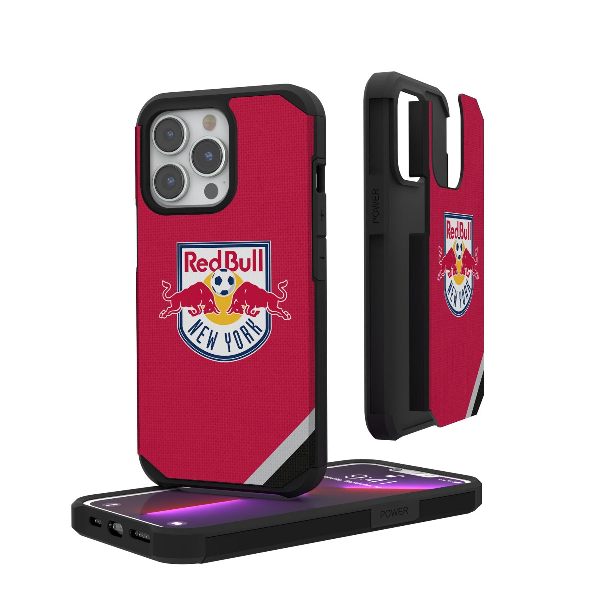 New York Red Bulls  Diagonal Stripe Rugged Phone Case 1
