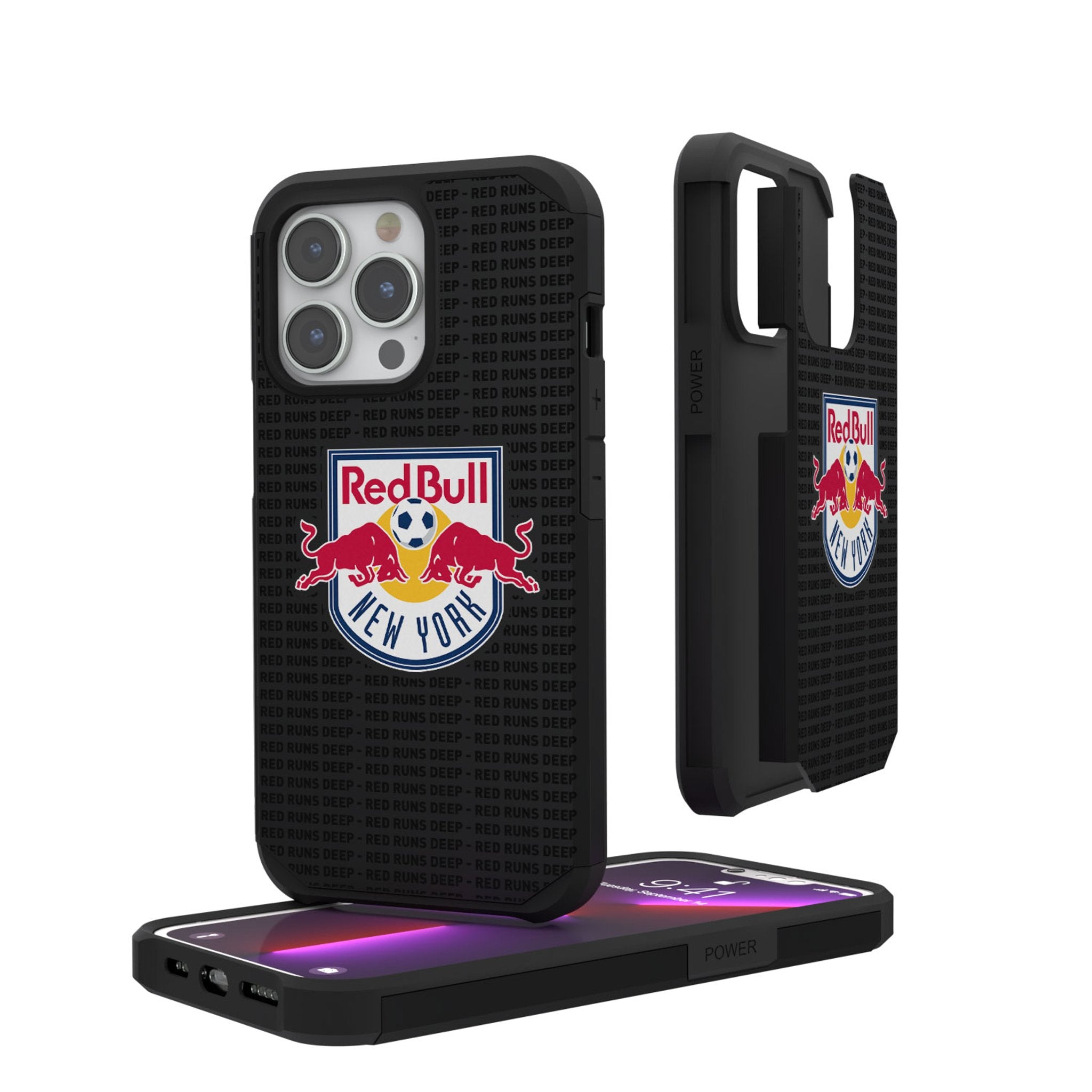 New York Red Bulls  Text Backdrop Rugged Phone Case