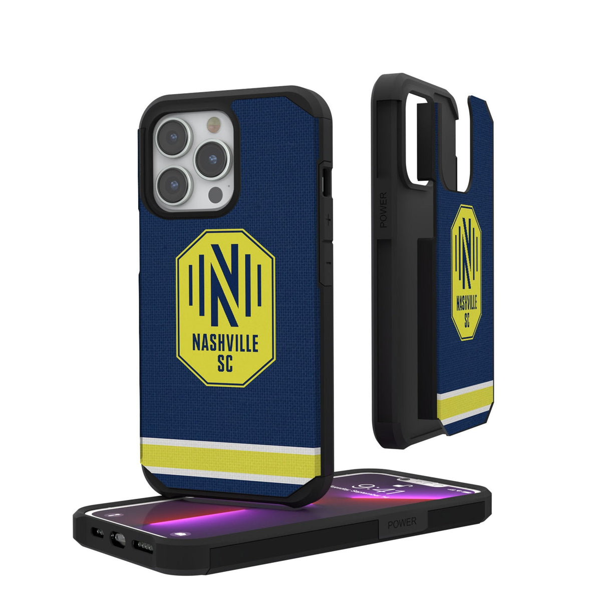 Nashville SC  Stripe Rugged Phone Case