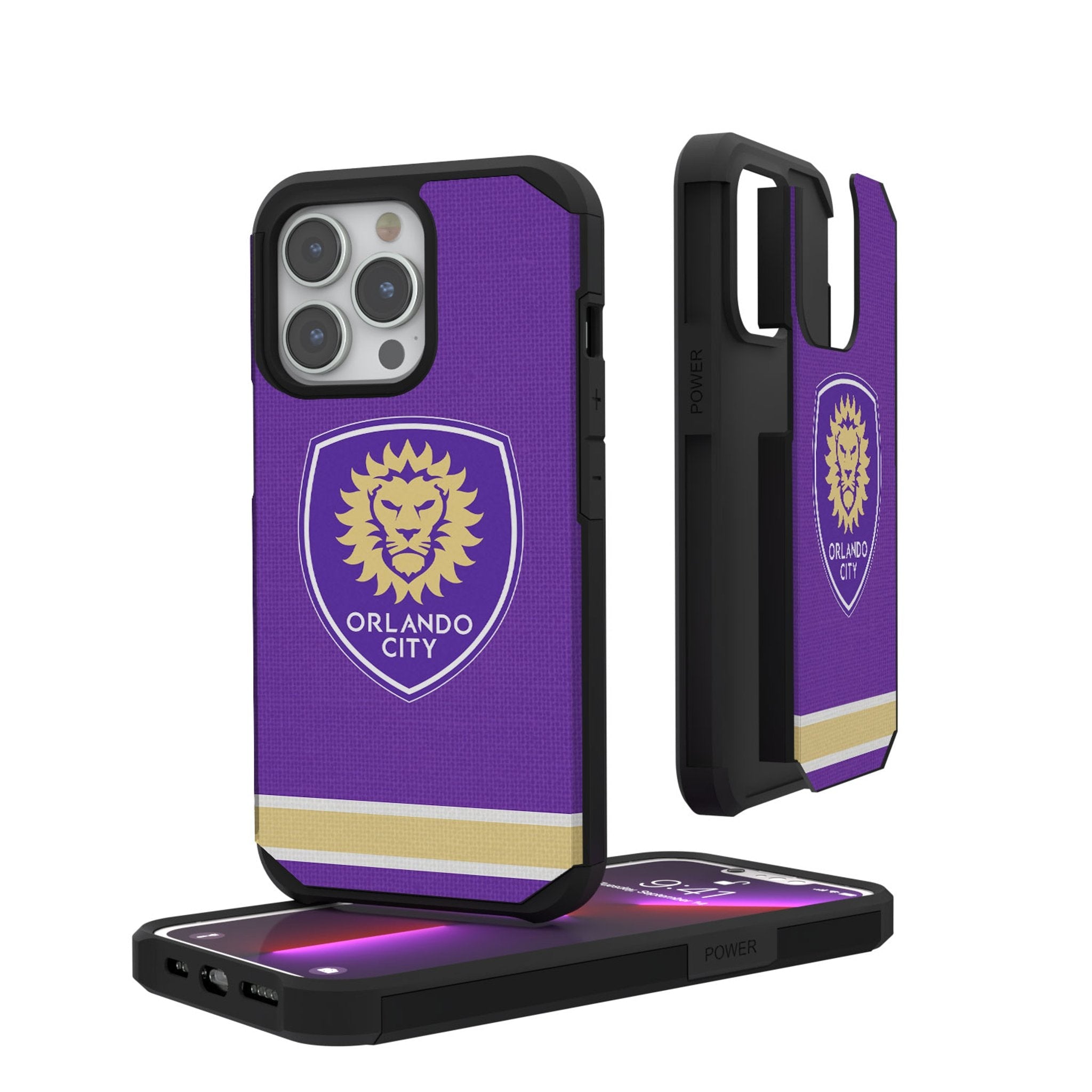 Orlando City Soccer Club  Stripe Rugged Phone Case 1