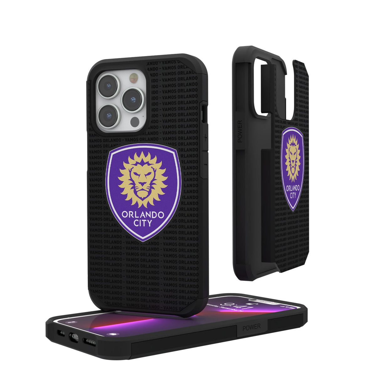Orlando City Soccer Club  Text Backdrop Rugged Phone Case