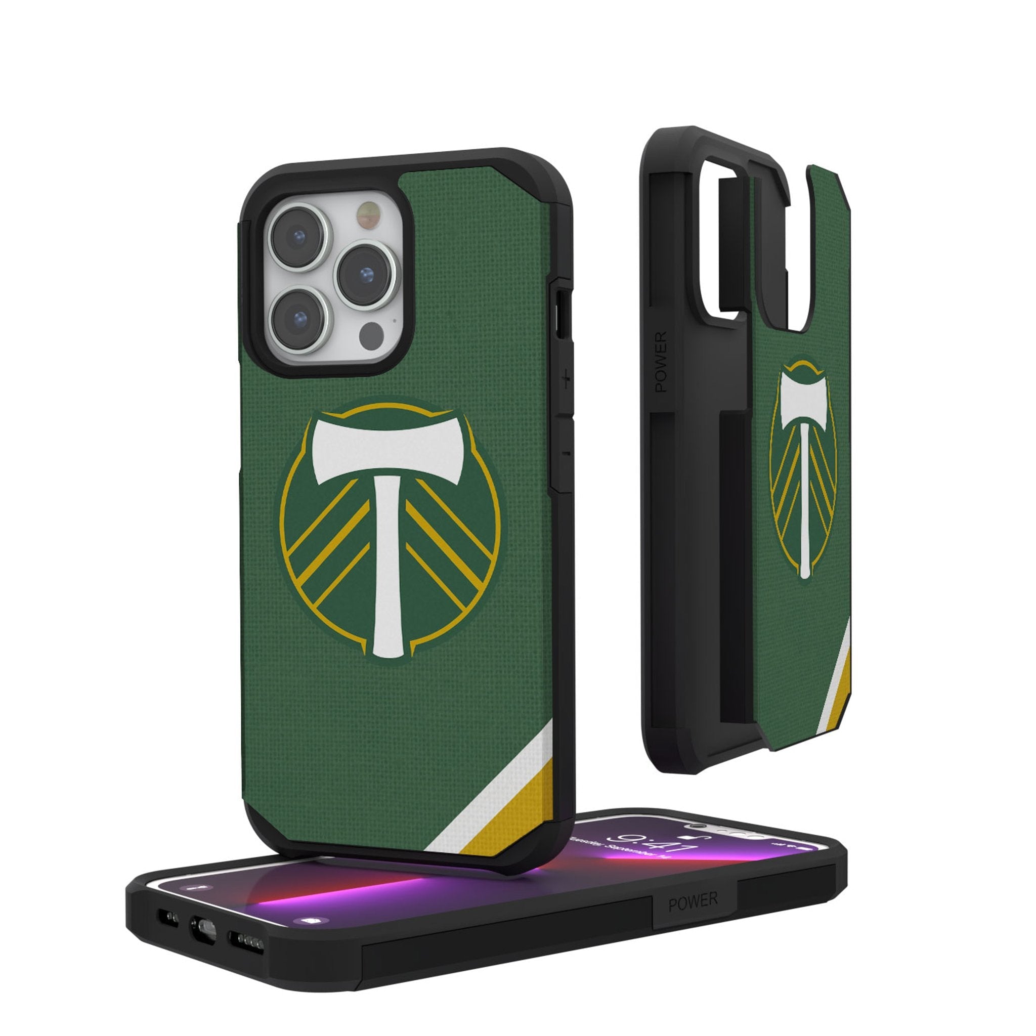 Portland Timbers   Diagonal Stripe Rugged Phone Case 1