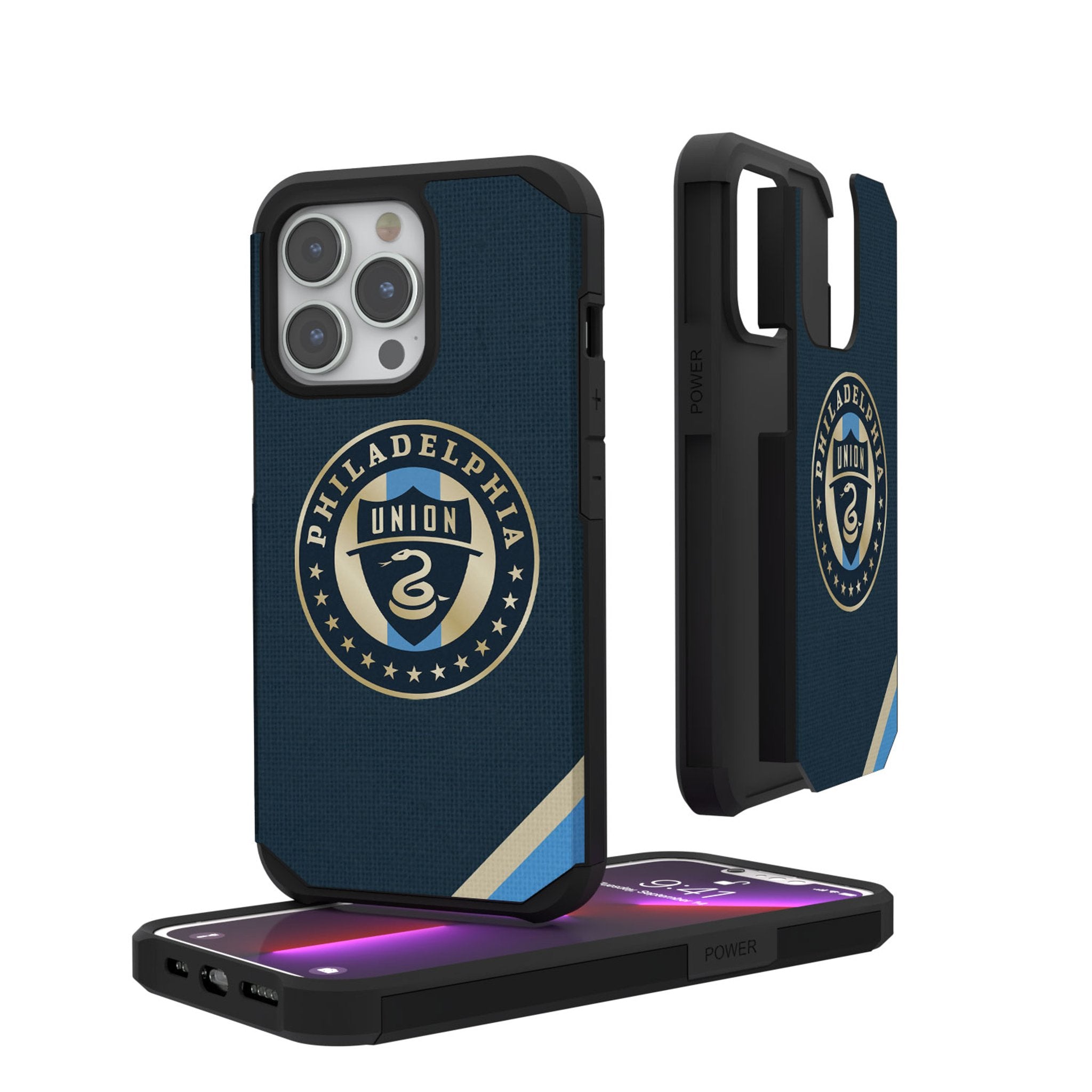 Philadelphia Union   Diagonal Stripe Rugged Phone Case