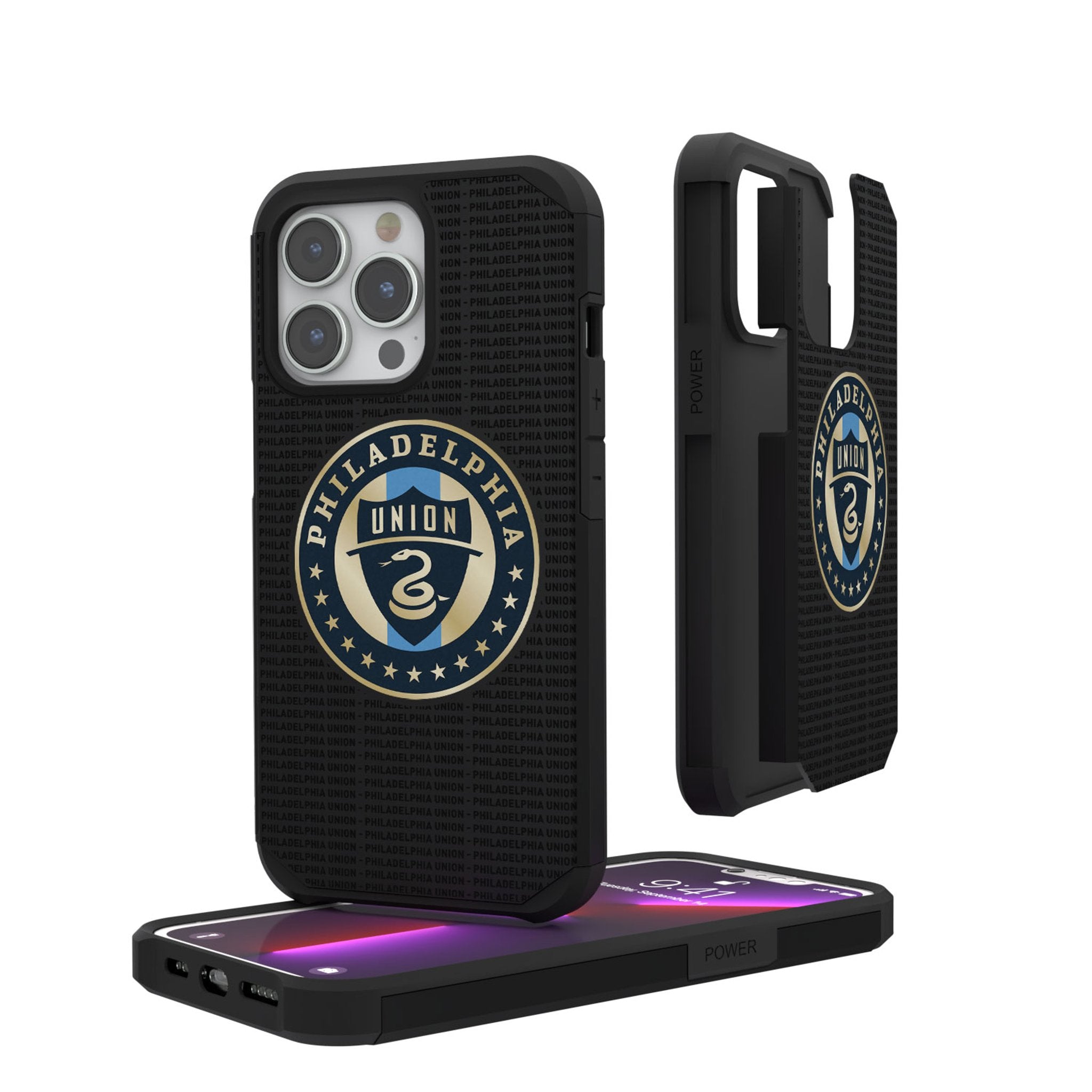 Philadelphia Union   Text Backdrop Rugged Phone Case