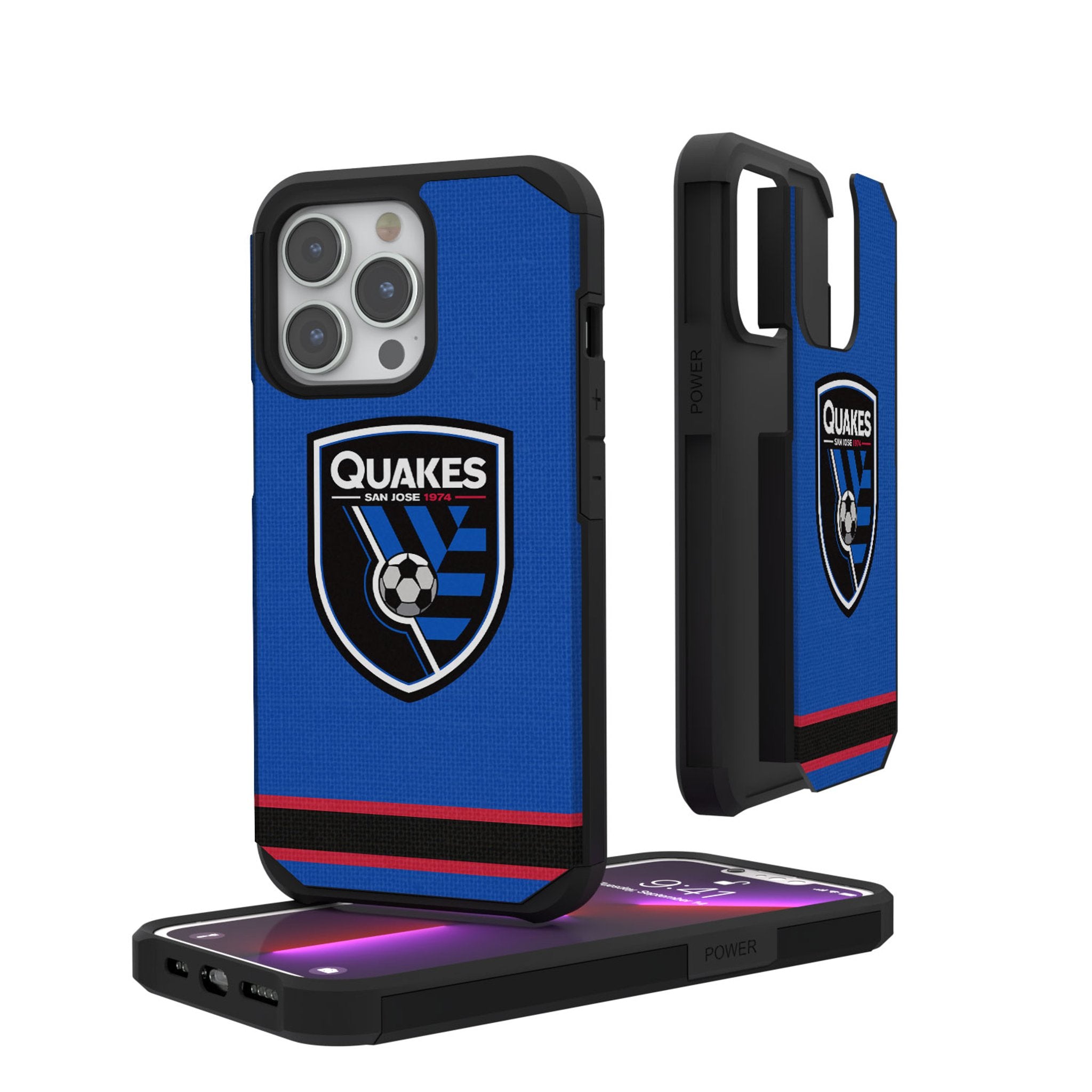 San Jose Earthquakes   Stripe Rugged Phone Case