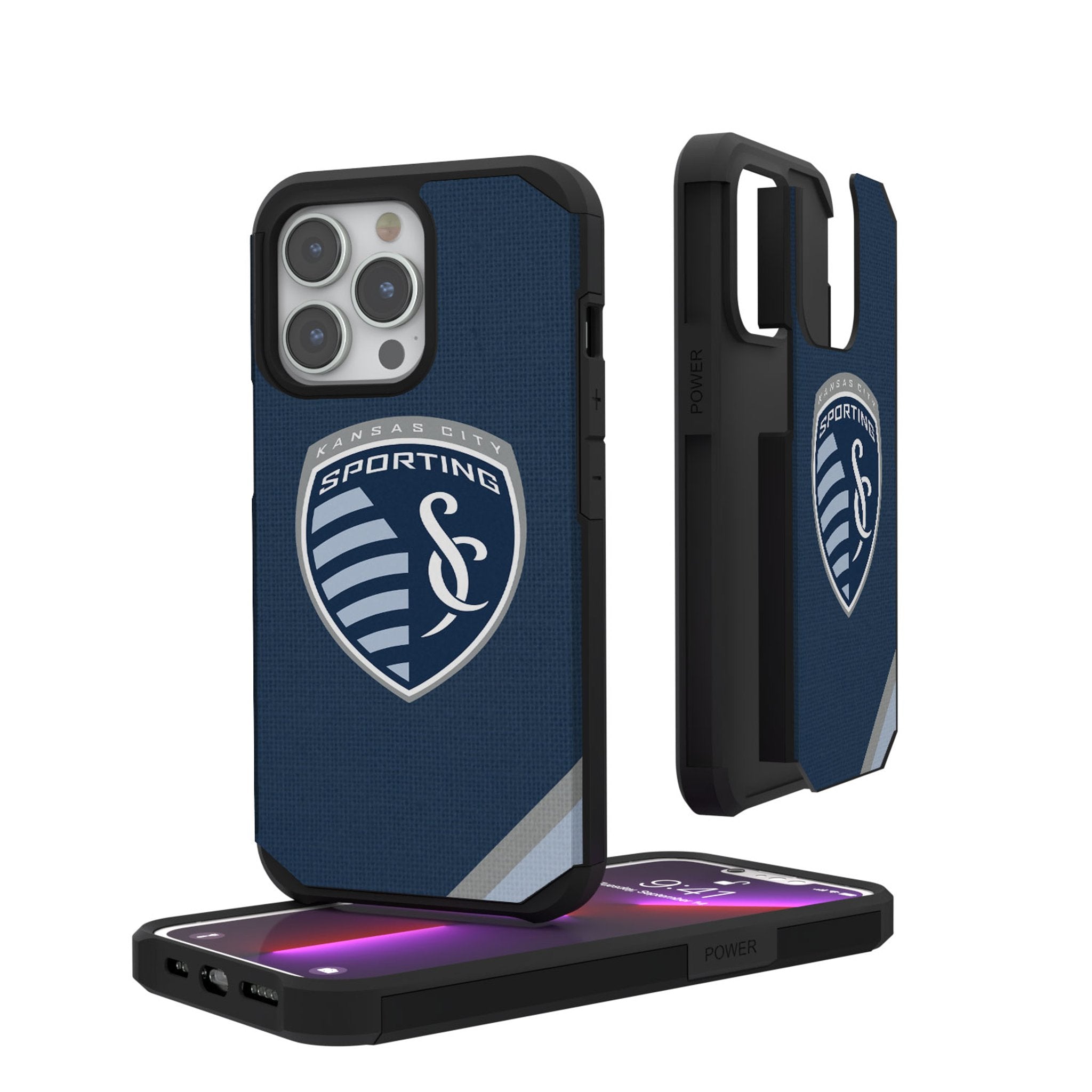 Sporting Kansas City   Diagonal Stripe Rugged Phone Case