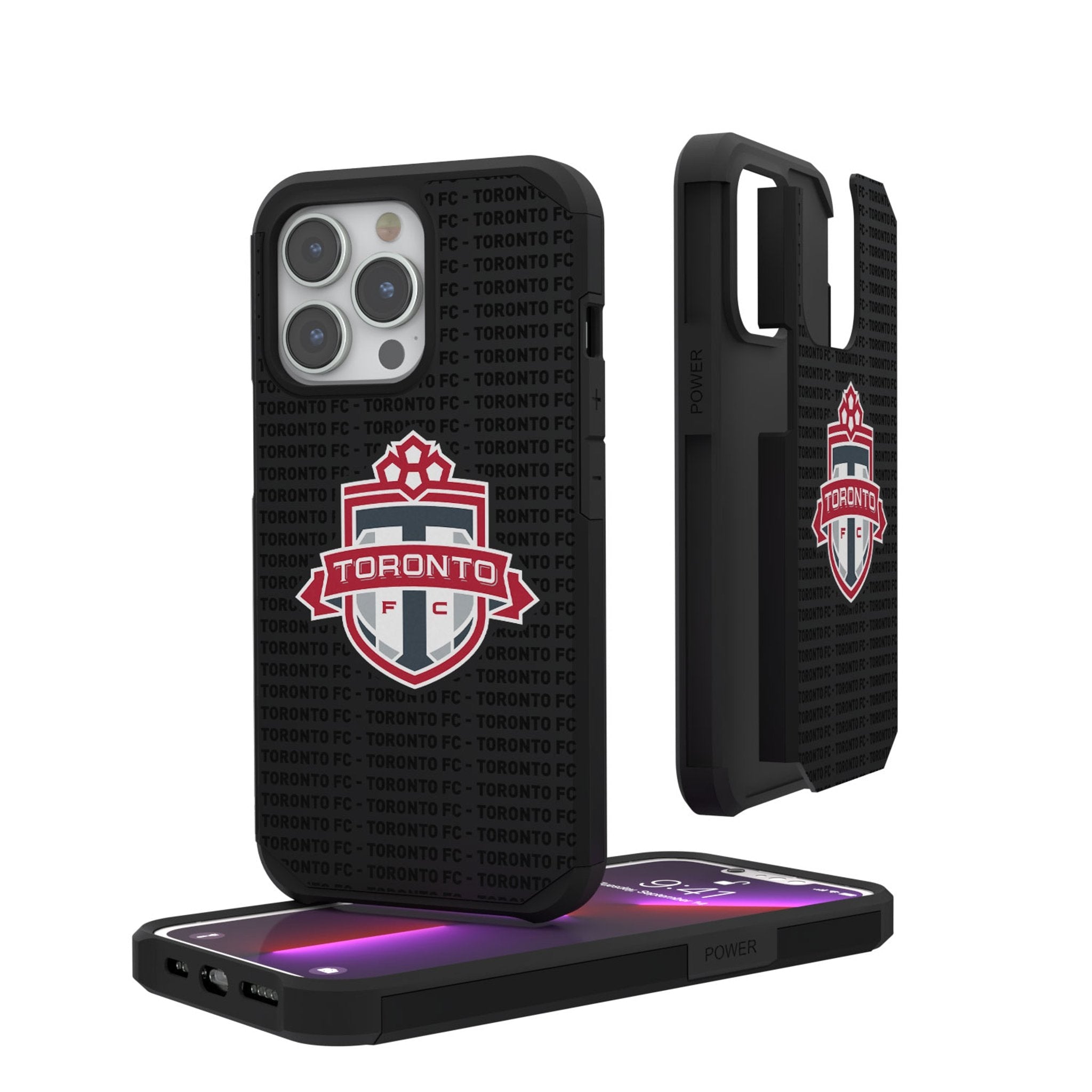 Toronto FC   Text Backdrop Rugged Phone Case