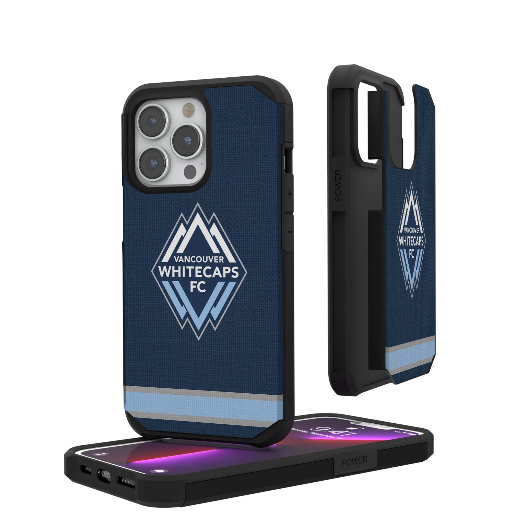 Vancouver Whitecaps   Stripe Rugged Phone Case