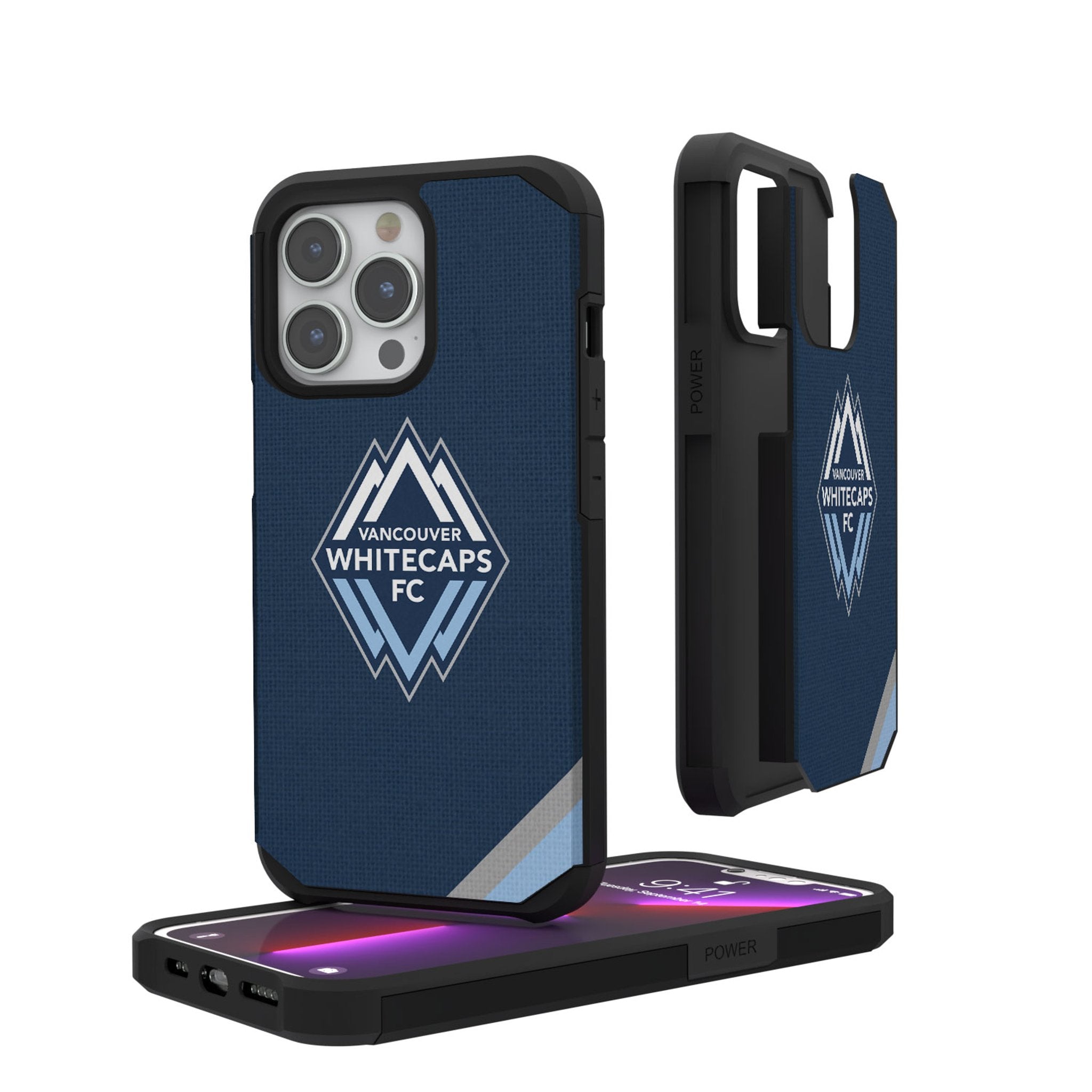 Vancouver Whitecaps   Diagonal Stripe Rugged Phone Case