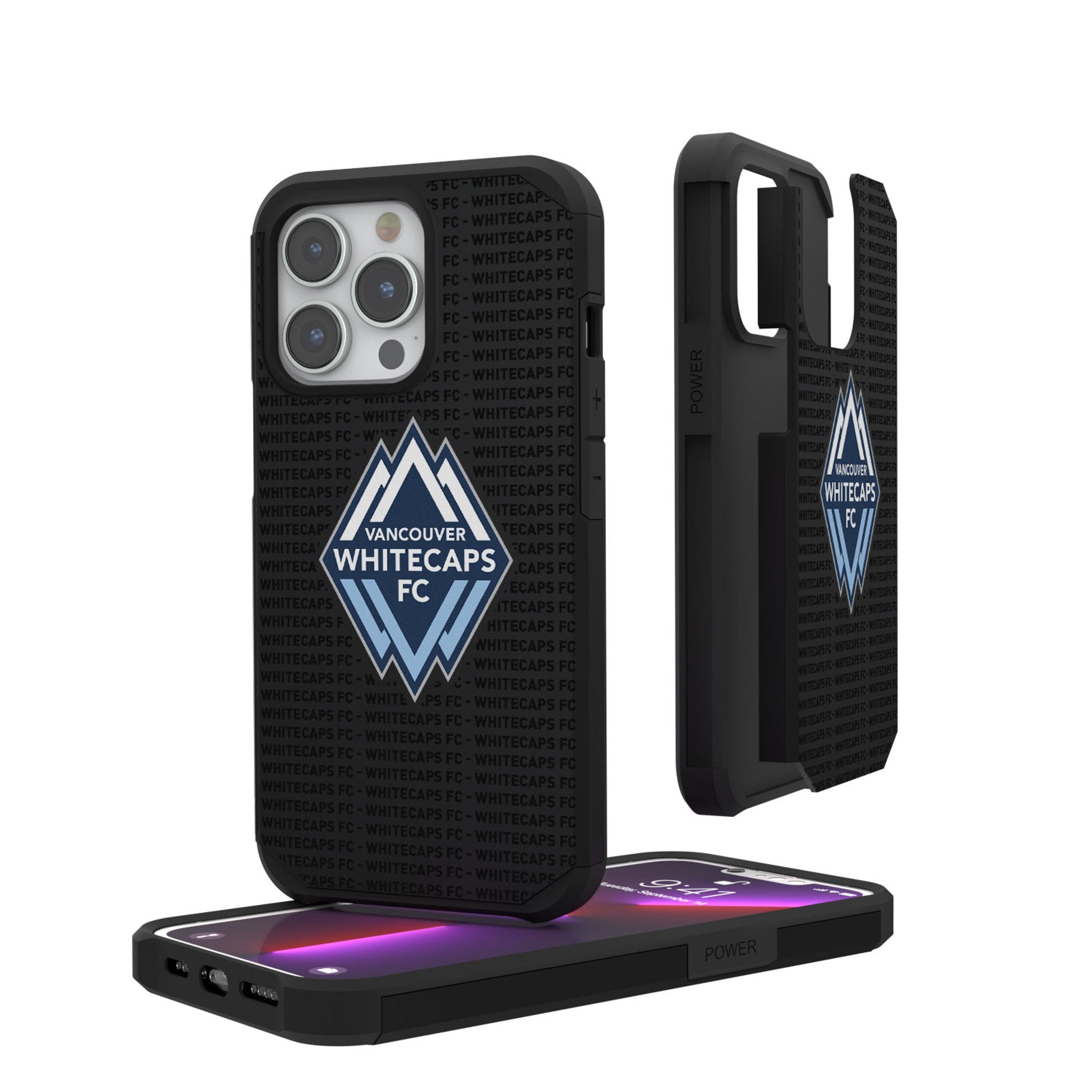 Vancouver Whitecaps   Text Backdrop Rugged Phone Case