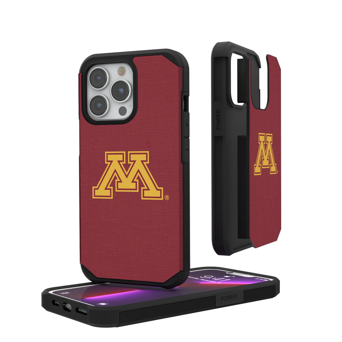 University of Minnesota Golden Gophers Solid Rugged Phone Case