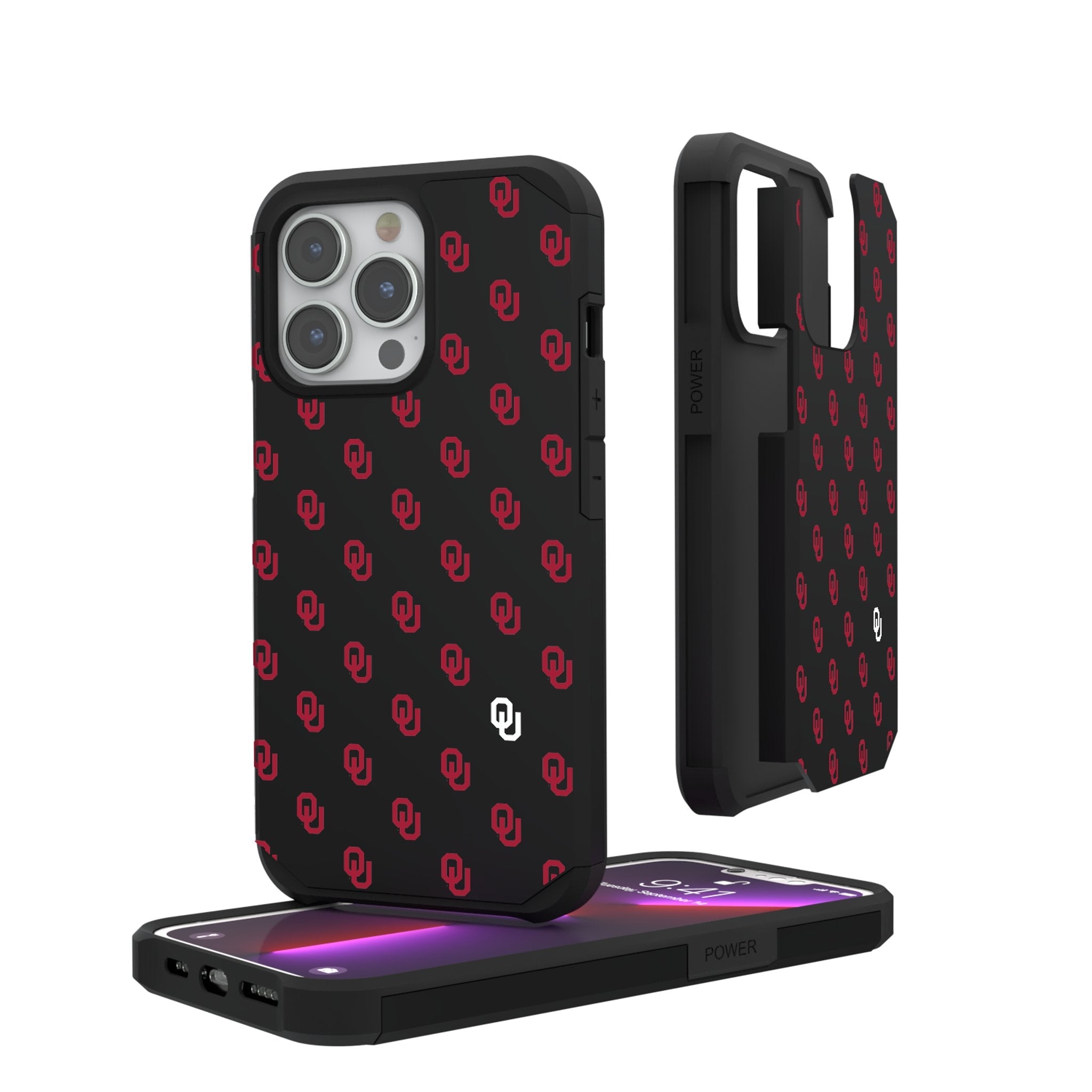 University of Oklahoma Sooners Fashion Pattern Rugged Phone Case for Apple iPhone