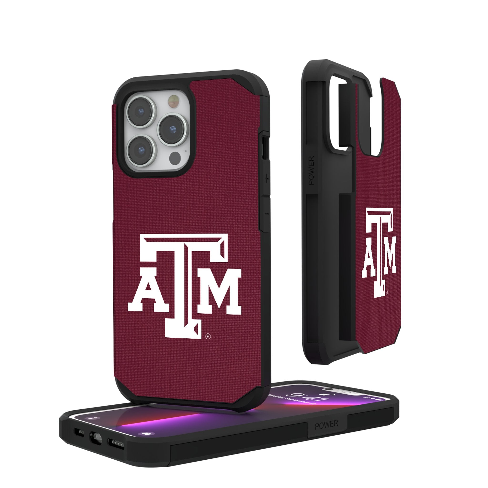Texas A&M University Aggies Solid Rugged Phone Case for Apple iPhone