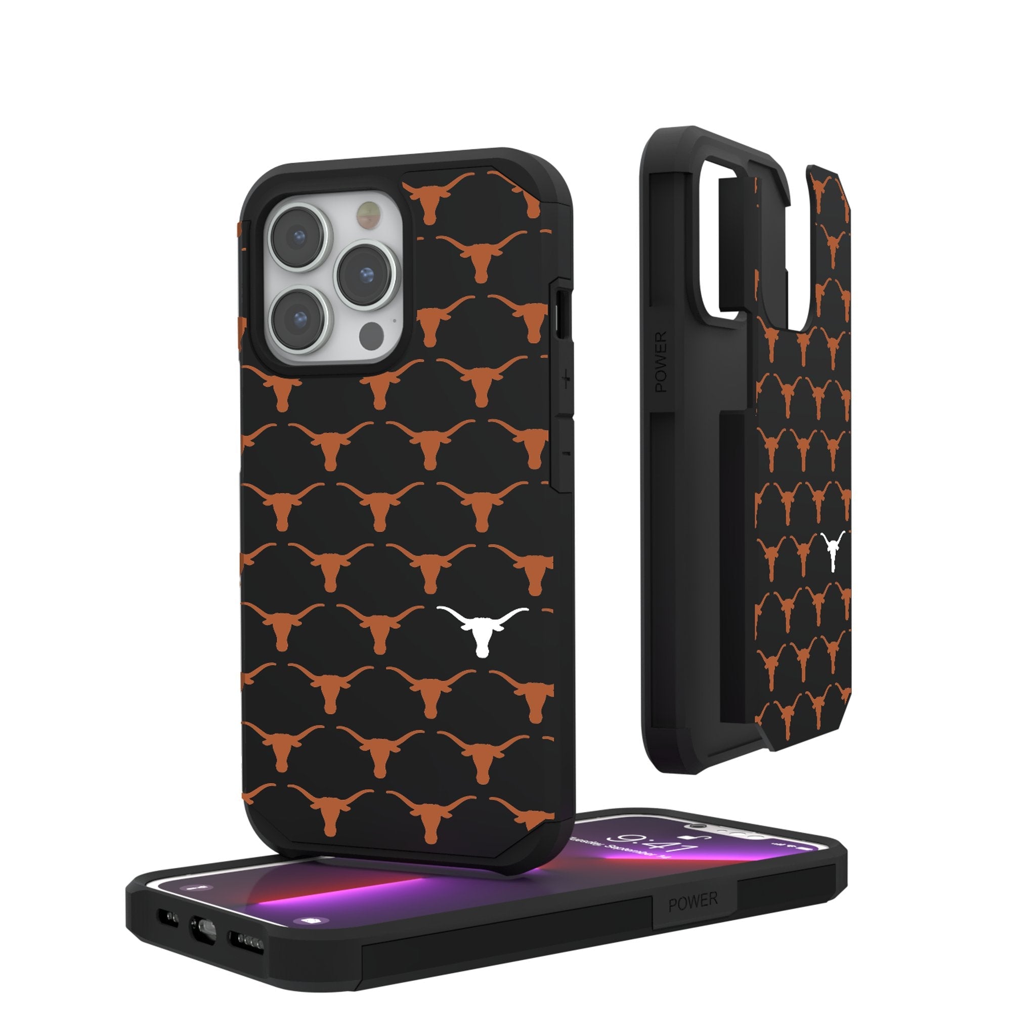 University of Texas Longhorns Fashion Pattern Rugged Phone Case for Apple iPhone