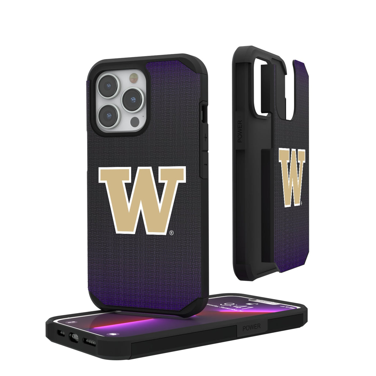 University of Washington Huskies Linen Rugged Phone Case 1
