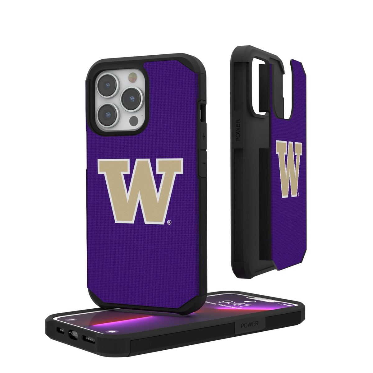 University of Washington Huskies Solid Rugged Phone Case