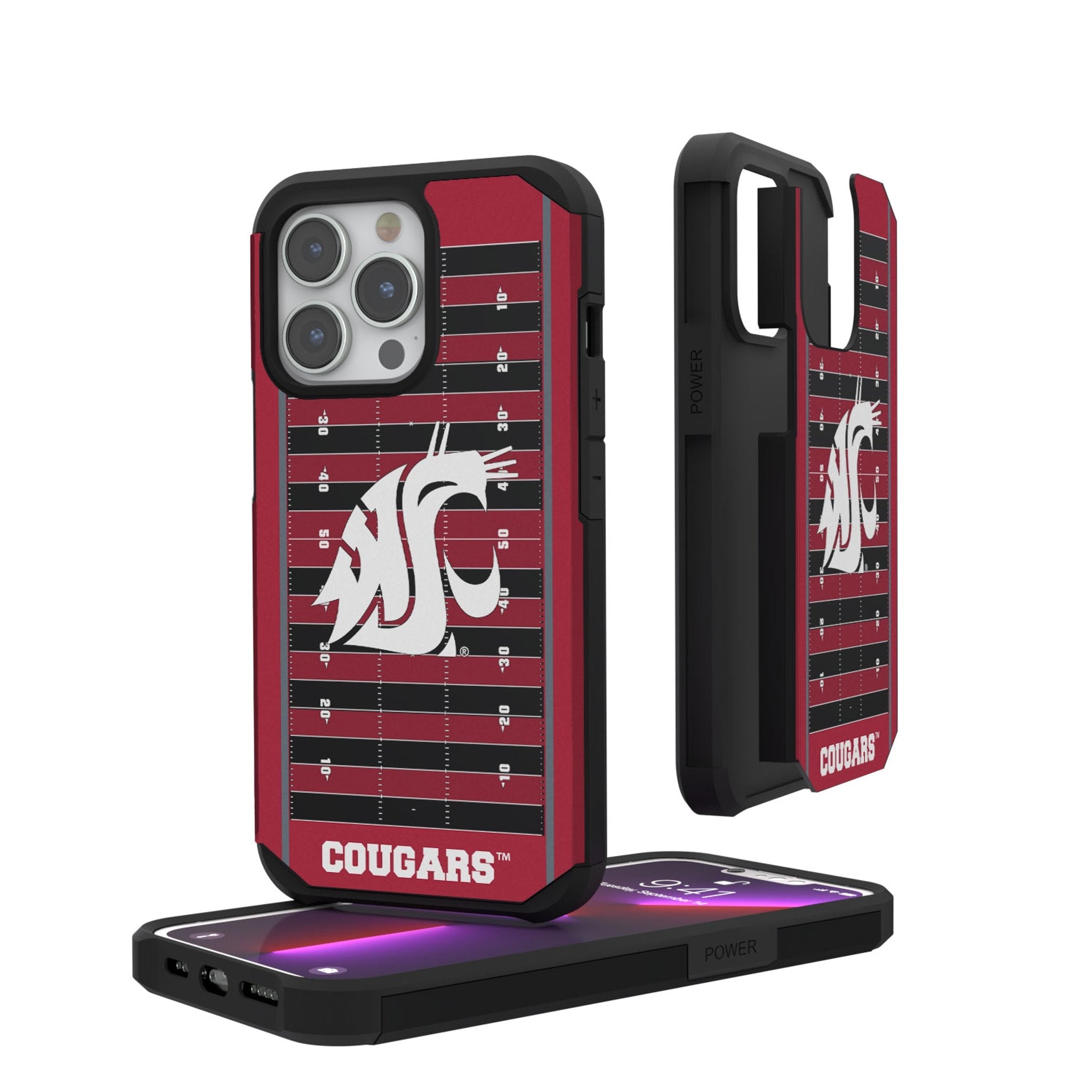 Washington State University Cougars Field Rugged Phone Case