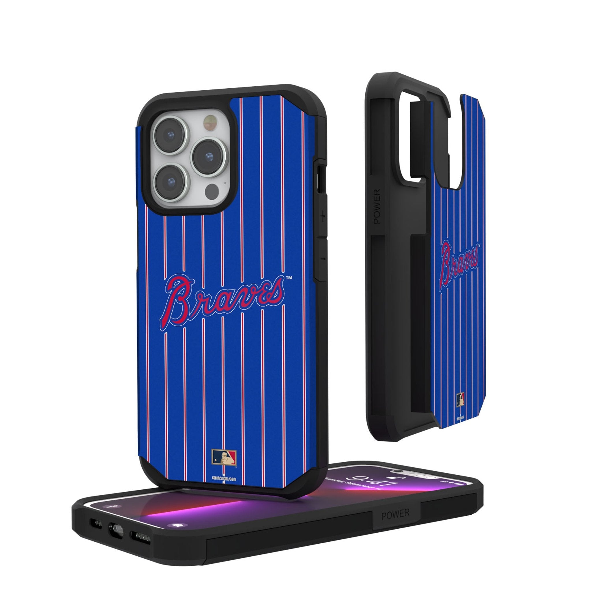 Atlanta Braves Home 2012 - Cooperstown Collection Pinstripe Rugged Phone Case