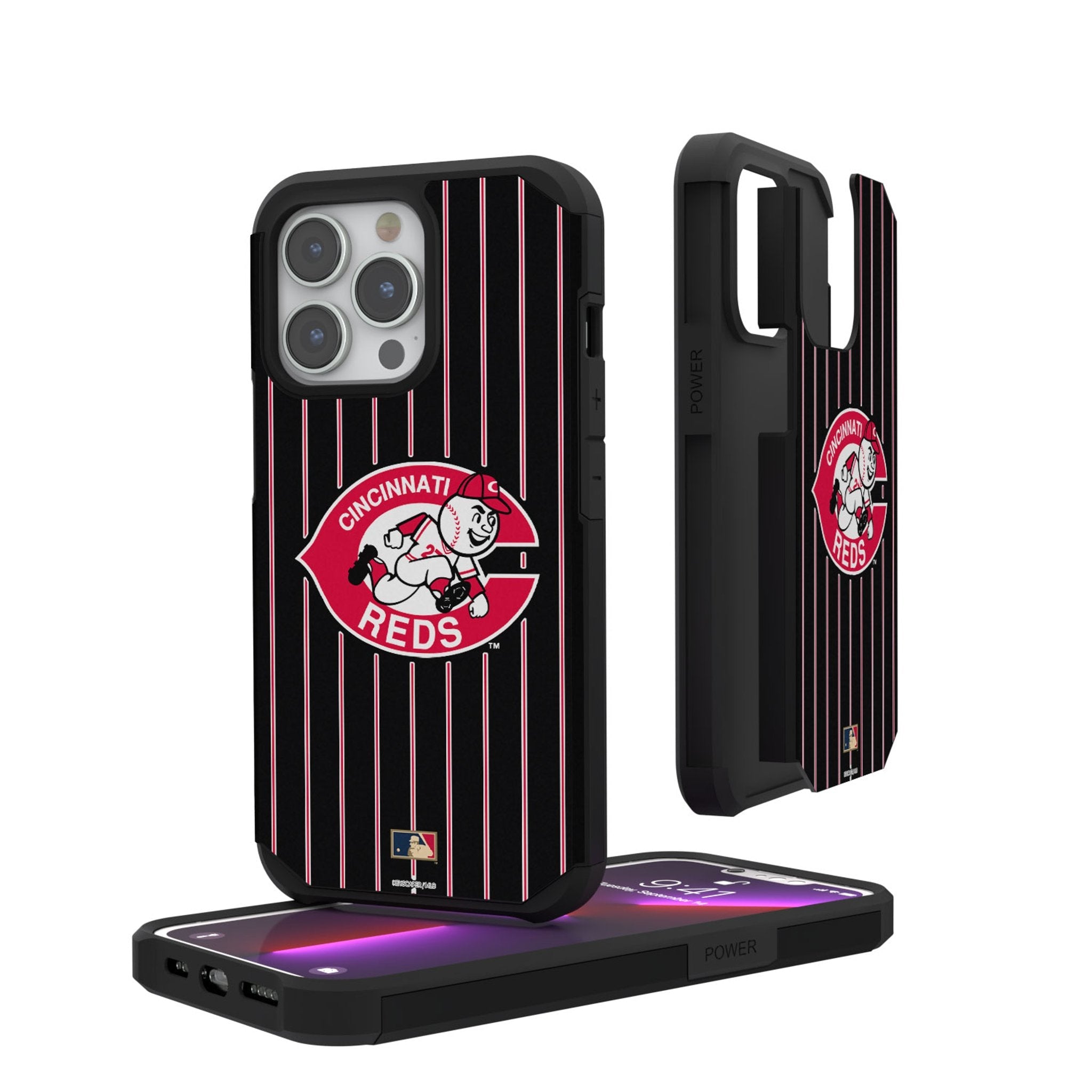 Cincinnati Reds 1974-1992 - Cooperstown Collection Pinstripe Rugged Phone Case