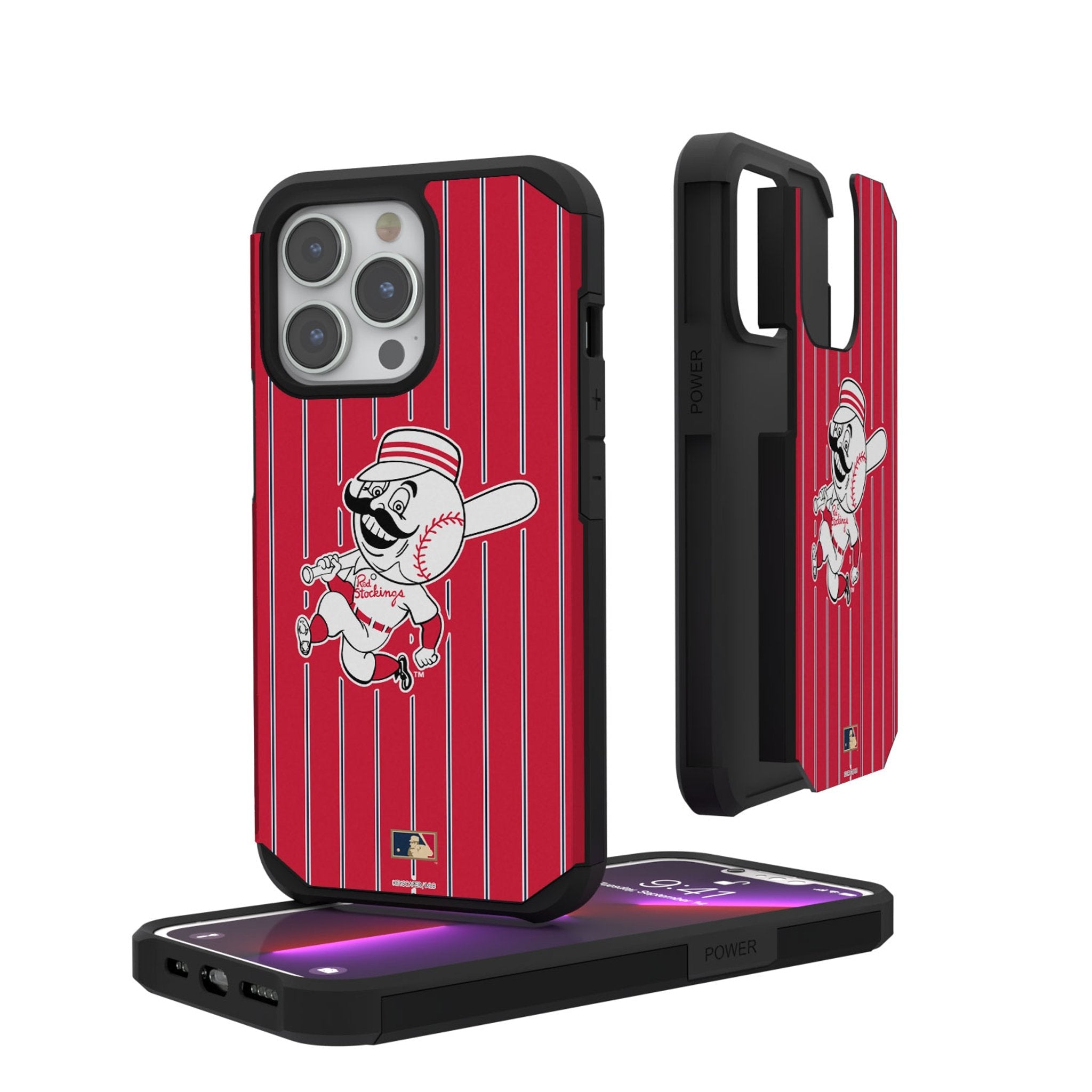 Cincinnati Reds 1953-1967 - Cooperstown Collection Pinstripe Rugged Phone Case 1