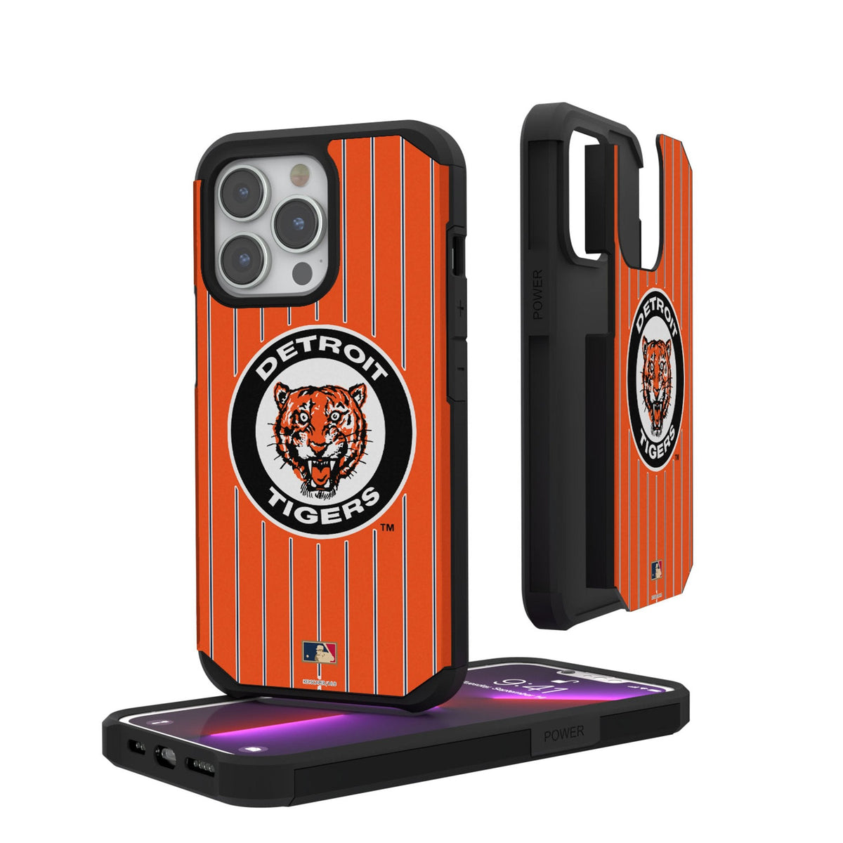 Detroit Tigers 1961-1963 - Cooperstown Collection Pinstripe Rugged Phone Case