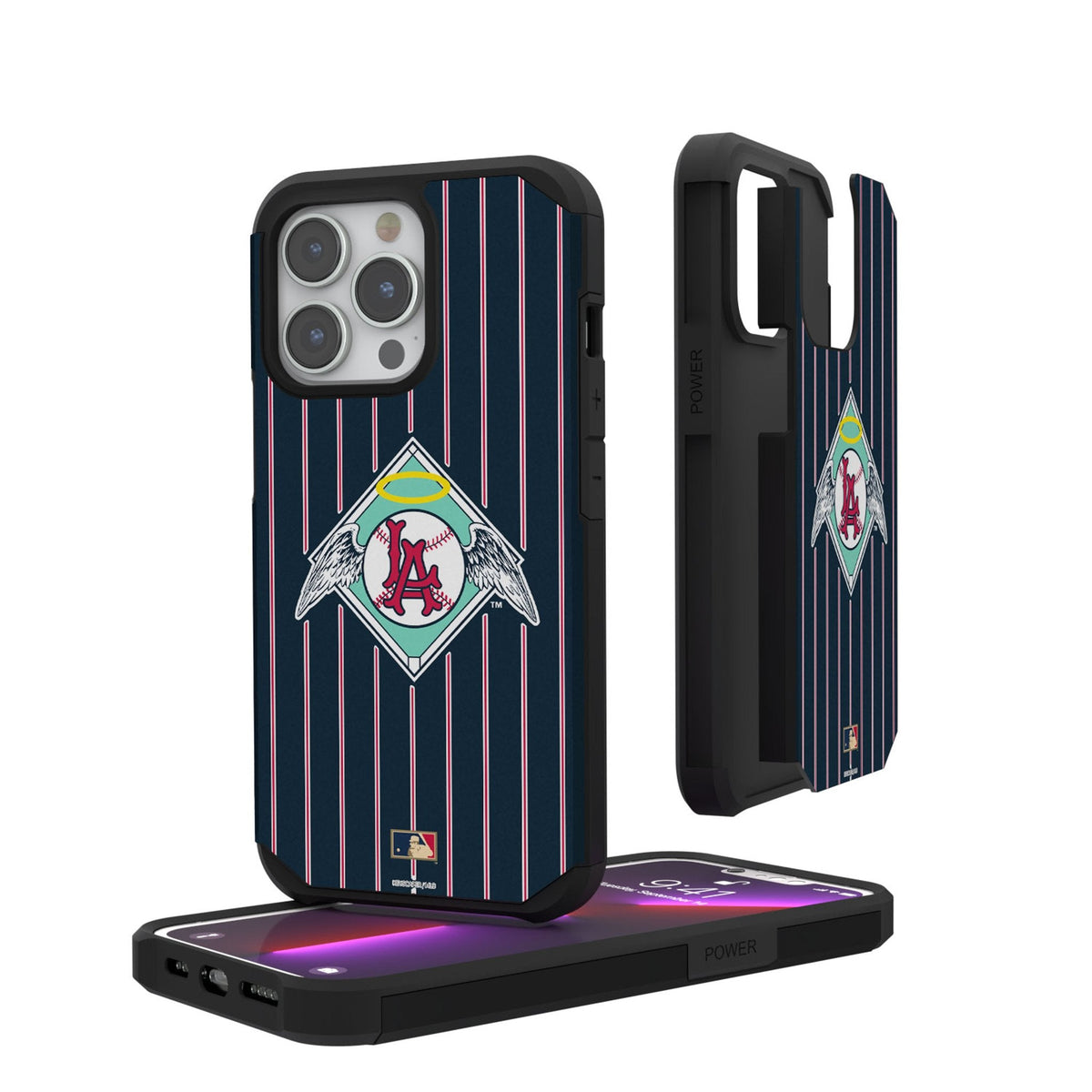 LA Angels 1961-1965 - Cooperstown Collection Pinstripe Rugged Phone Case