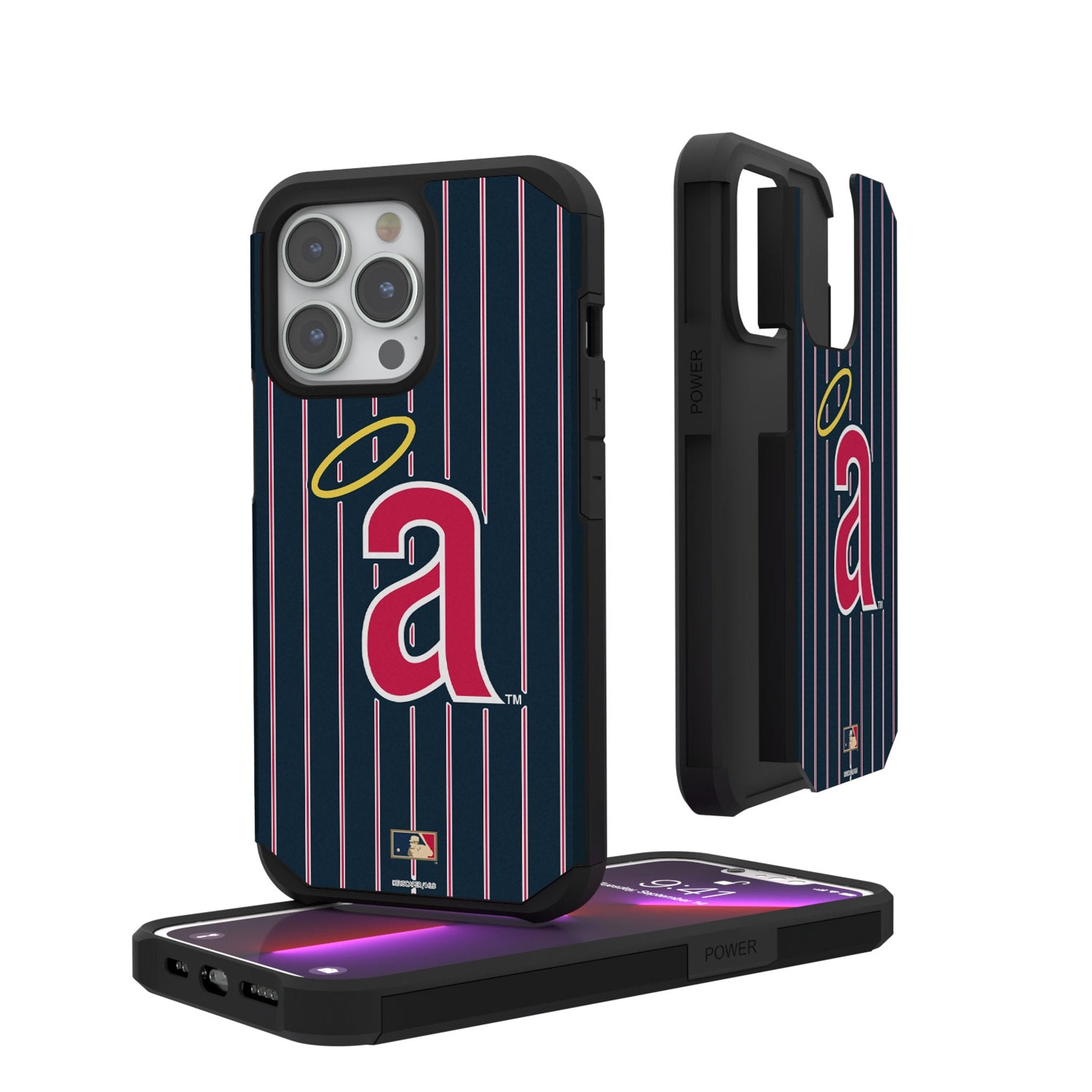 LA Angels 1971 - Cooperstown Collection Pinstripe Rugged Phone Case