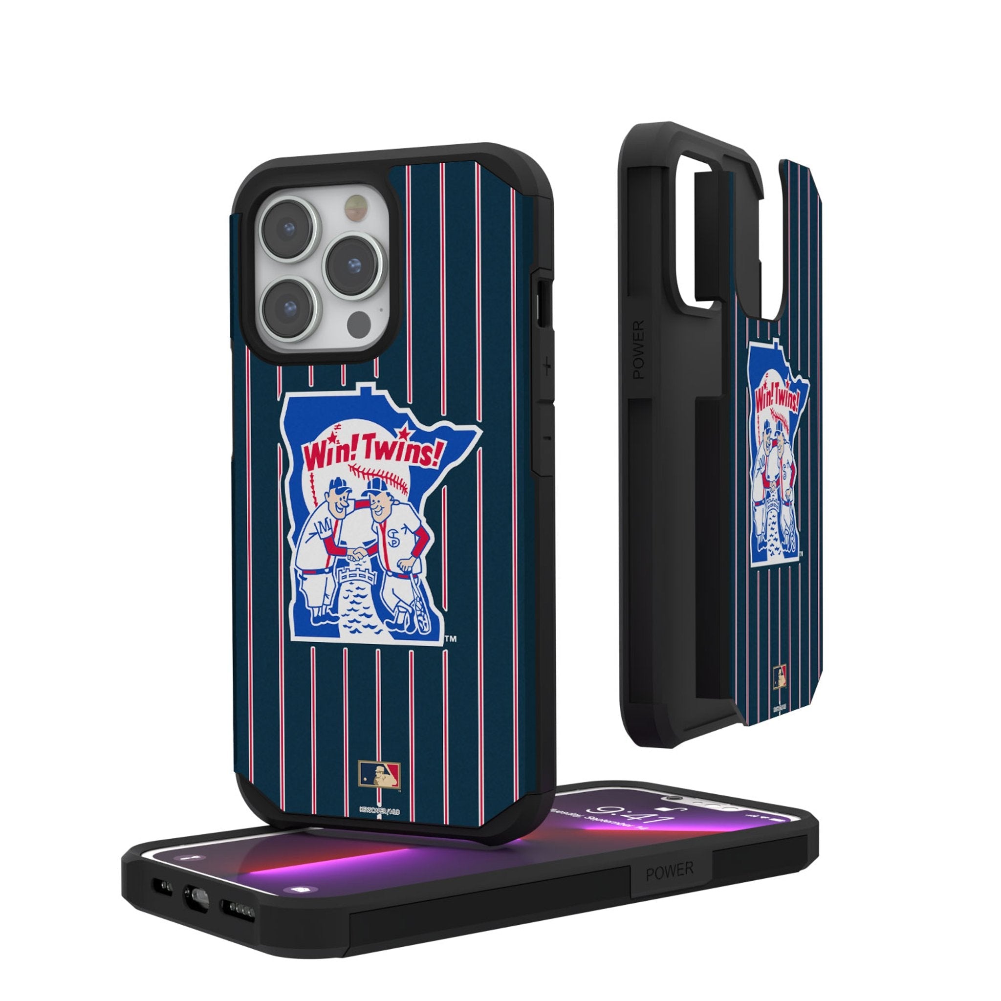 Minnesota Twins 1976-1986 - Cooperstown Collection Pinstripe Rugged Phone Case