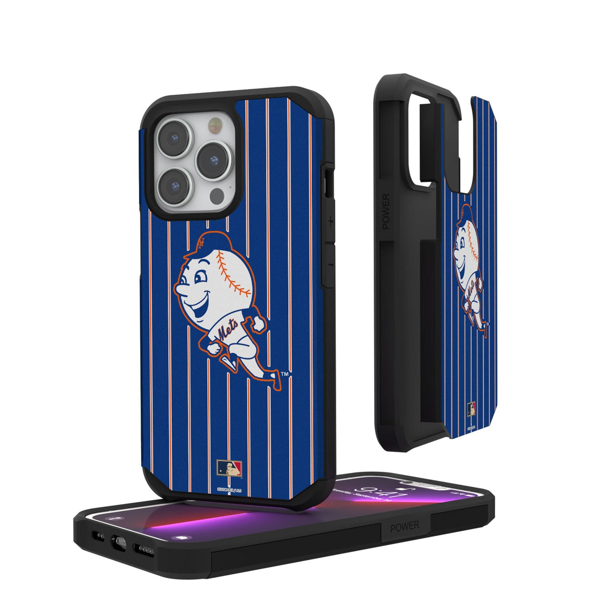 New York Mets 2014 - Cooperstown Collection Pinstripe Rugged Phone Case 1