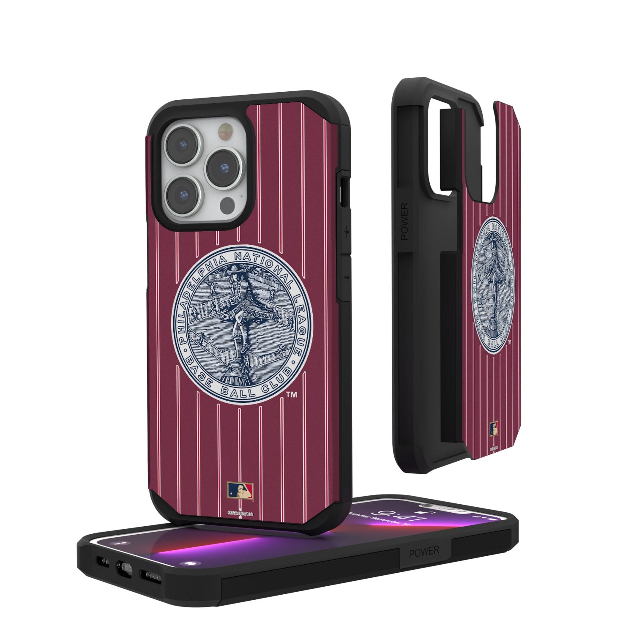 Philadelphia Phillies 1915-1943 - Cooperstown Collection Pinstripe Rugged Phone Case
