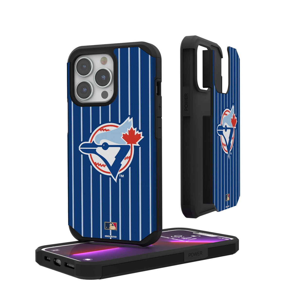 Toronto Blue Jays 1977-1988 - Cooperstown Collection Pinstripe Rugged Phone Case