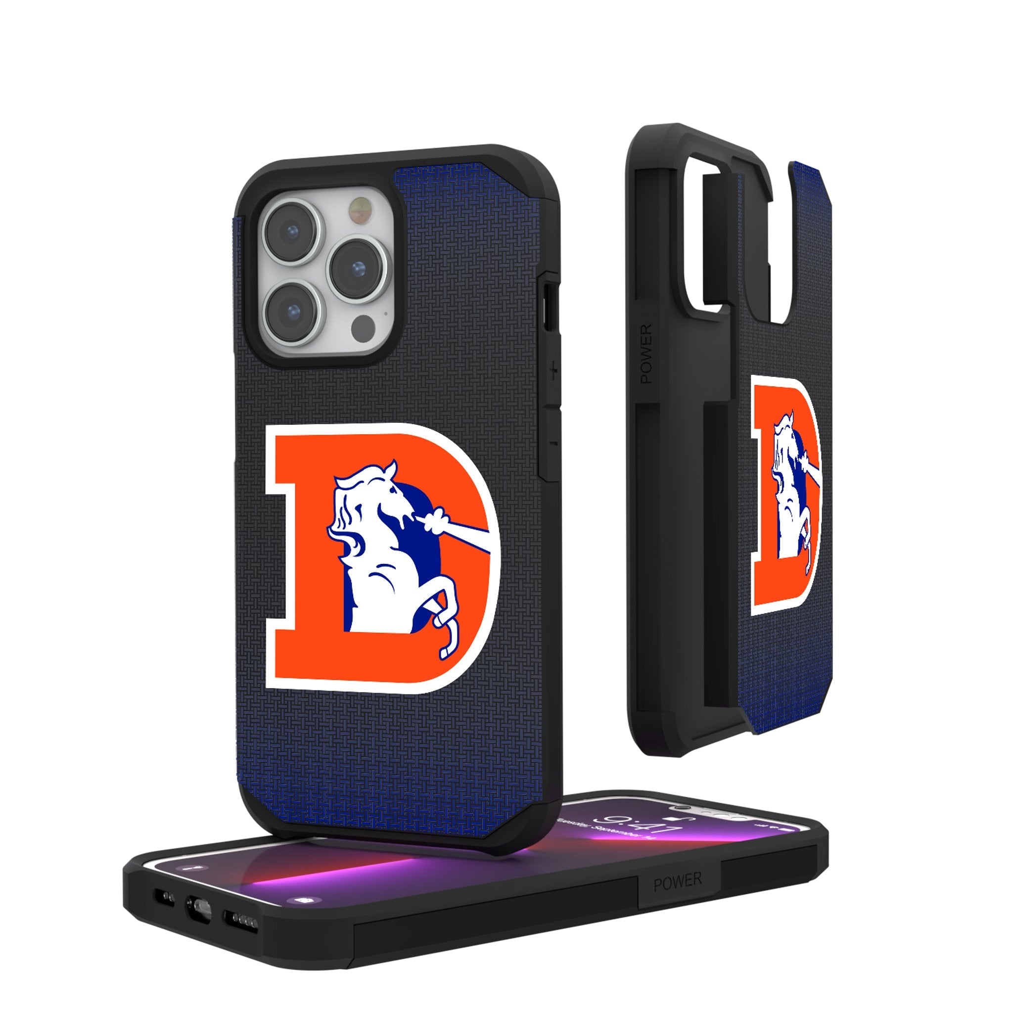 Denver Broncos 1993-1996 Historic Collection Linen Rugged Phone Case 1