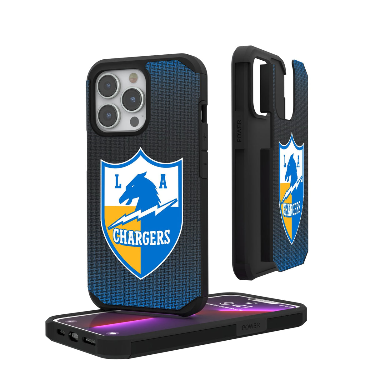 Los Angeles Chargers Historic Collection Linen Rugged Phone Case 1