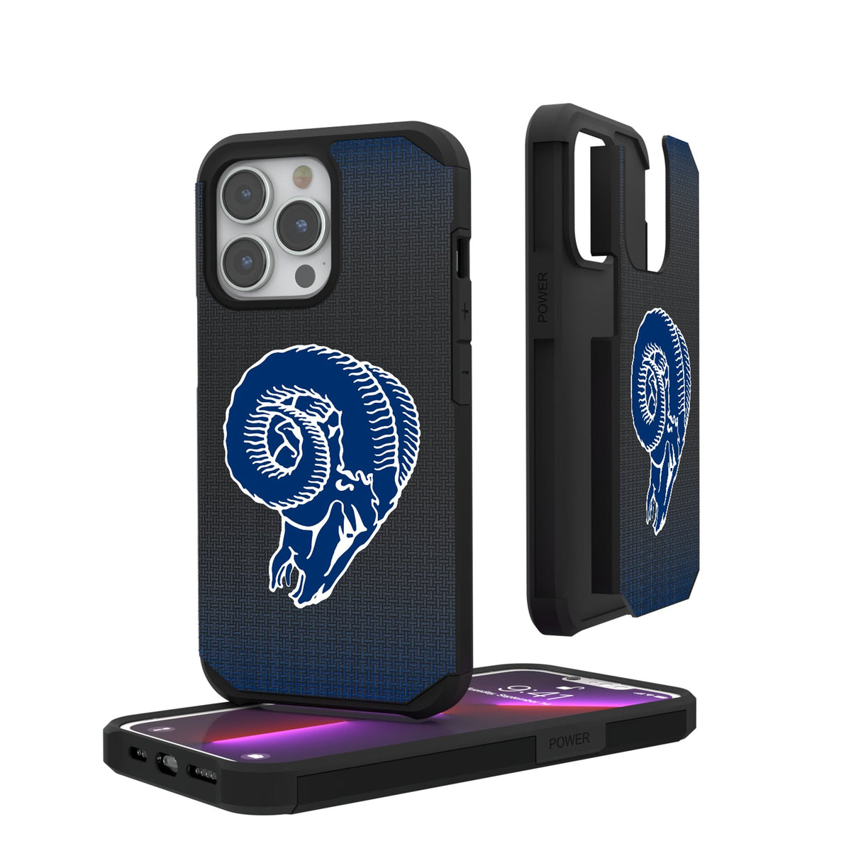 Los Angeles Rams Historic Collection Linen Rugged Phone Case 1
