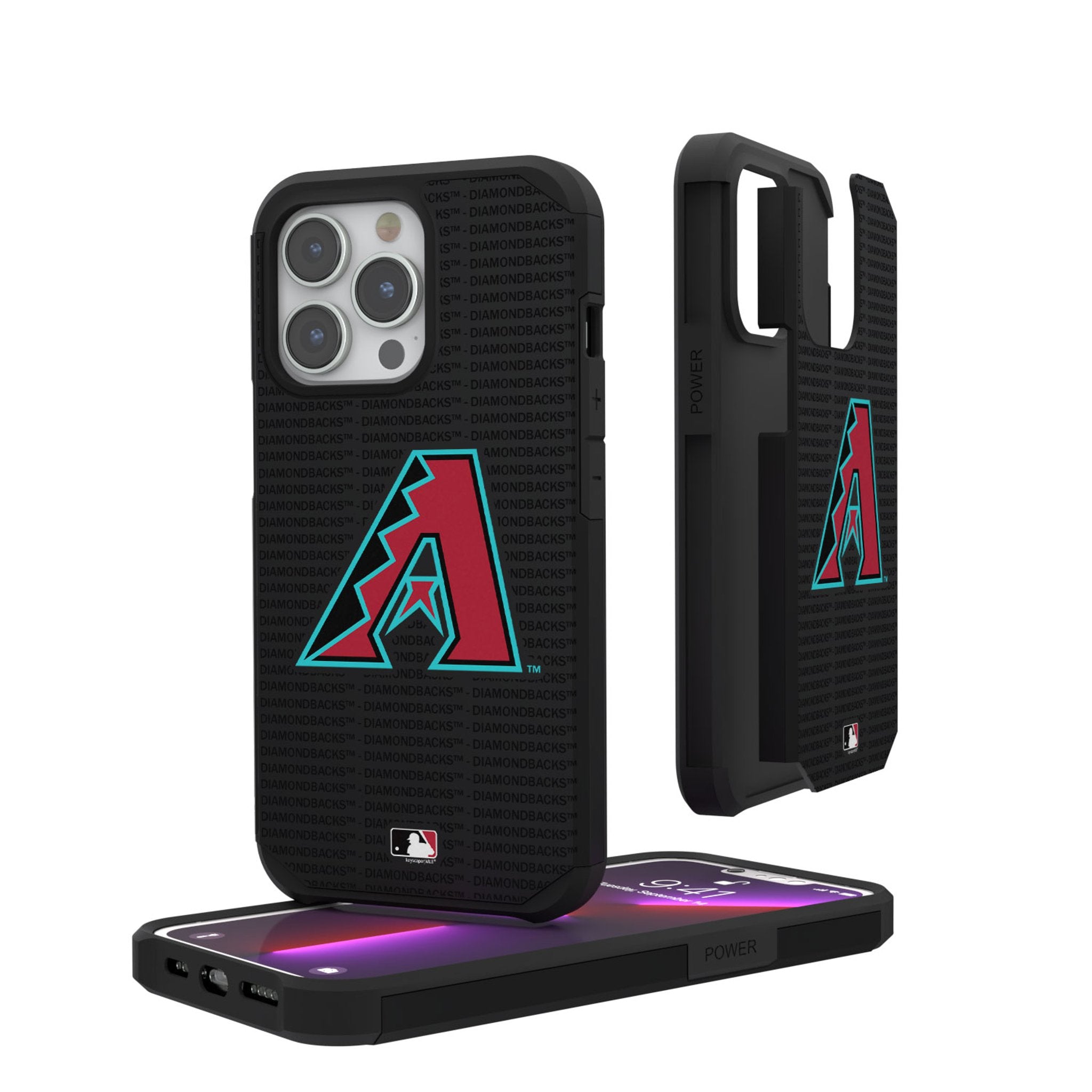 Arizona Diamondbacks Text Backdrop Rugged Phone Case 1