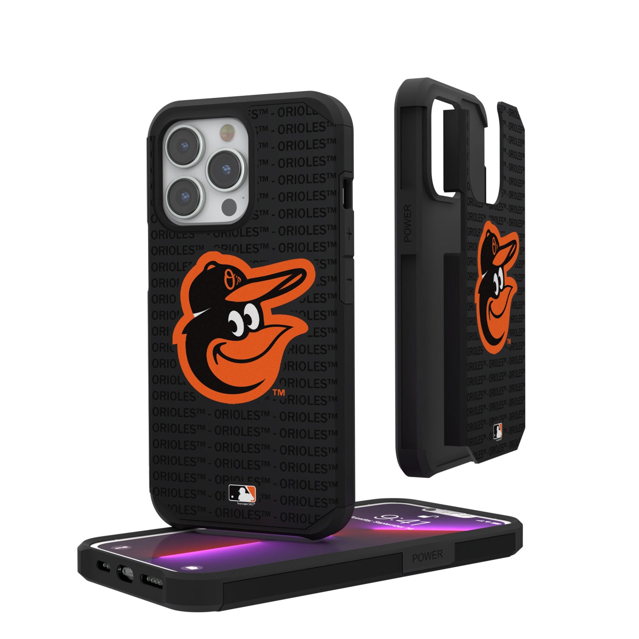 Baltimore Orioles Text Backdrop Rugged Phone Case 1