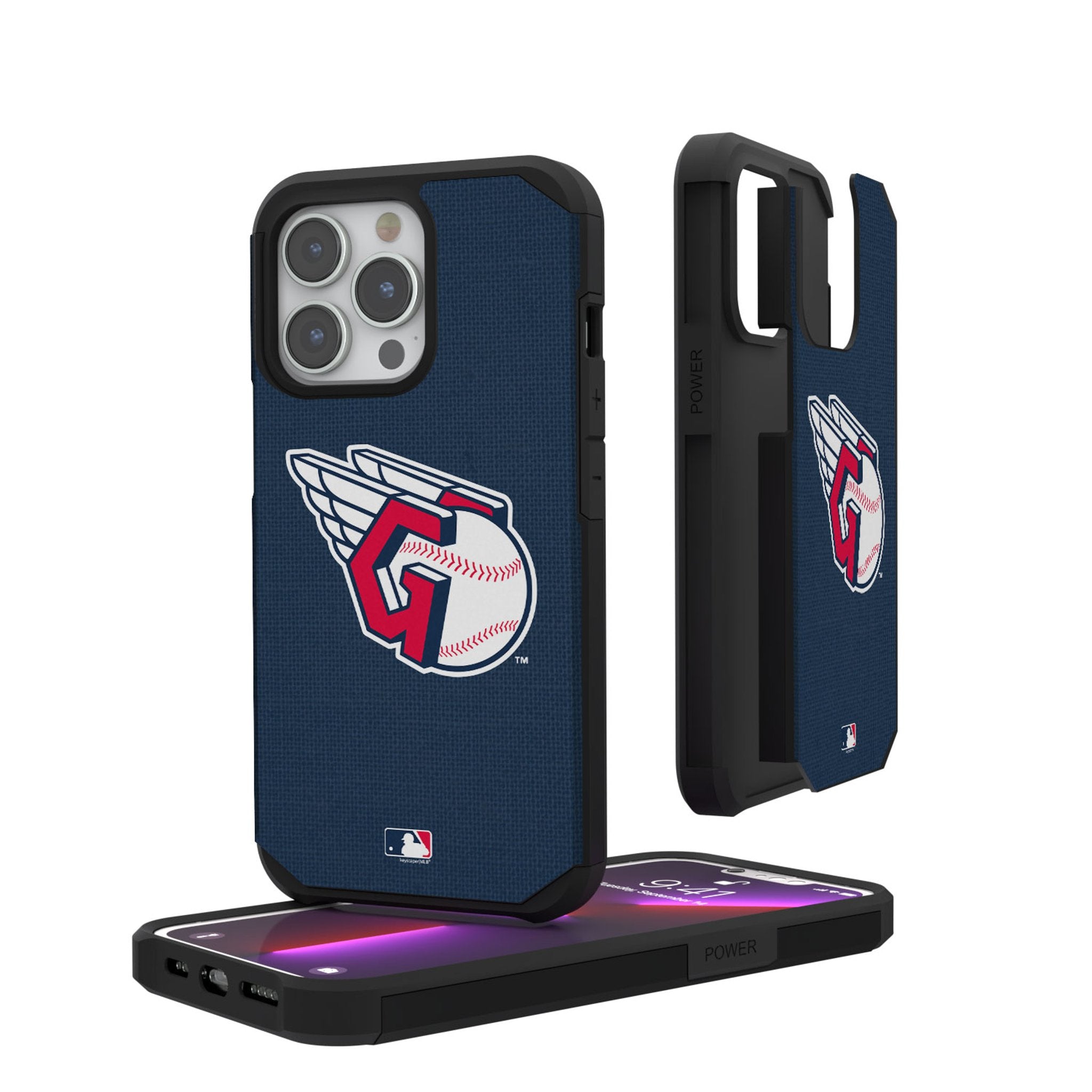 Cleveland Guardians Solid Rugged Phone Case