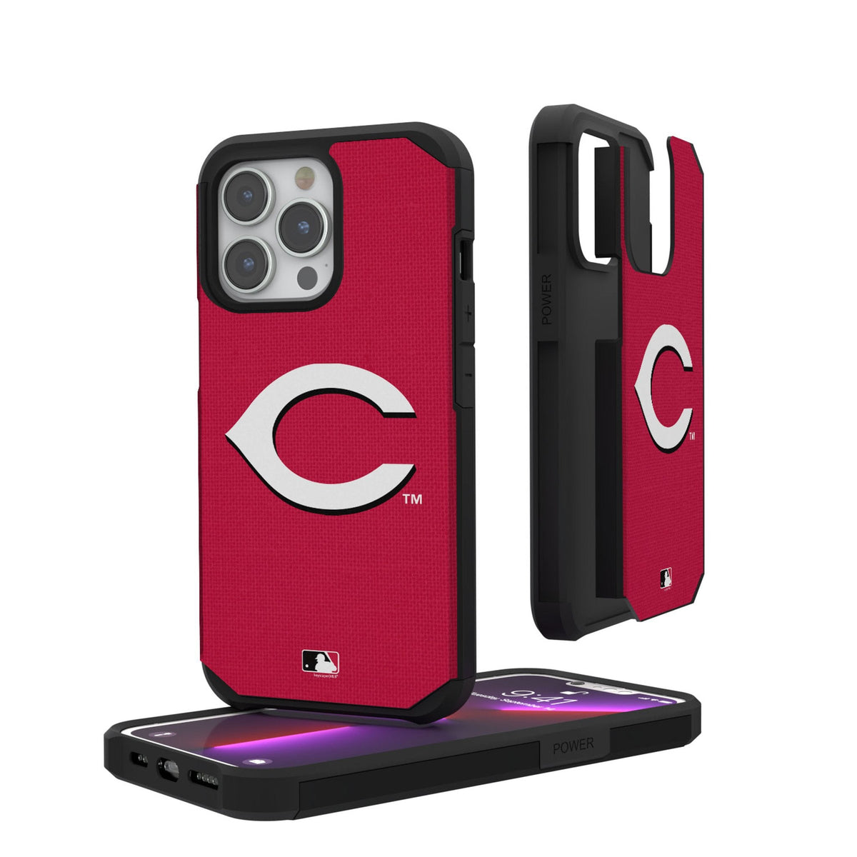 Cincinnati Reds Solid Rugged Phone Case 1
