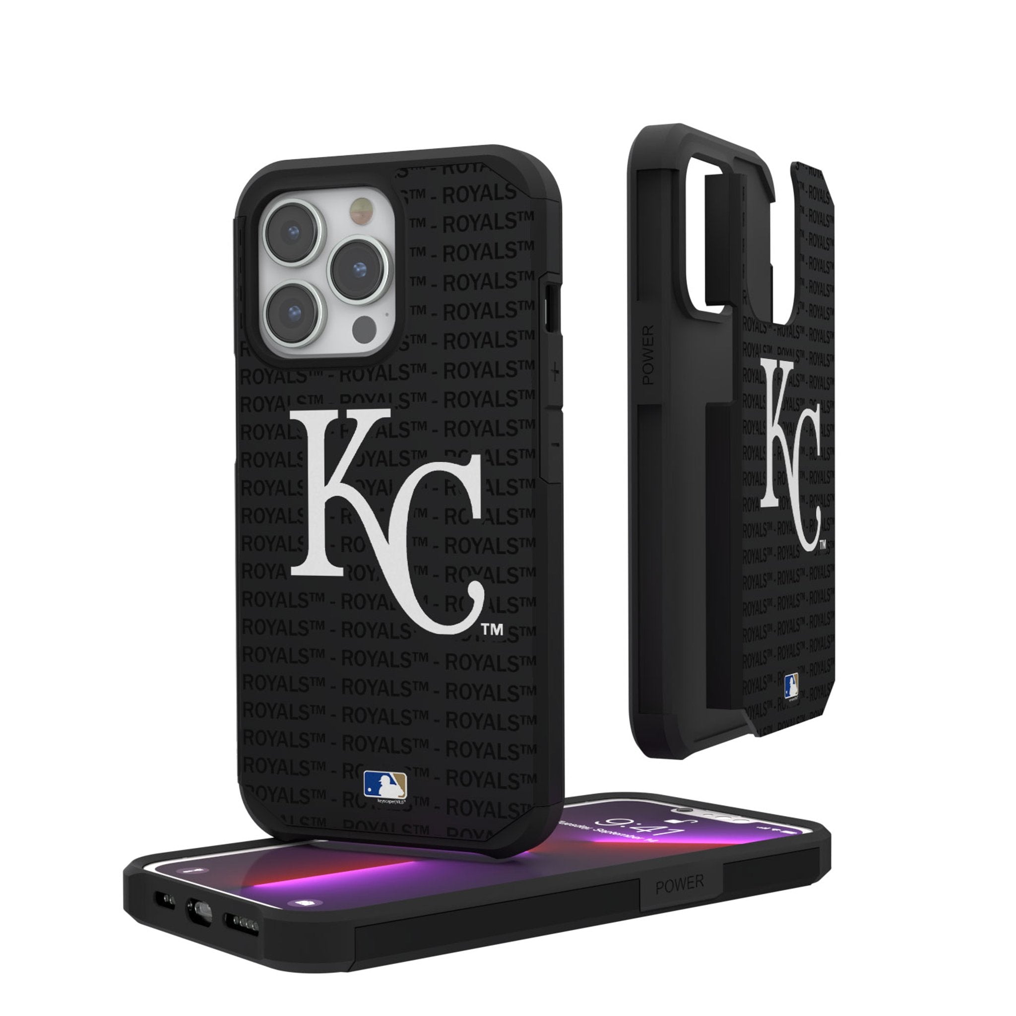 Kansas City Royals Text Backdrop Rugged Phone Case 1