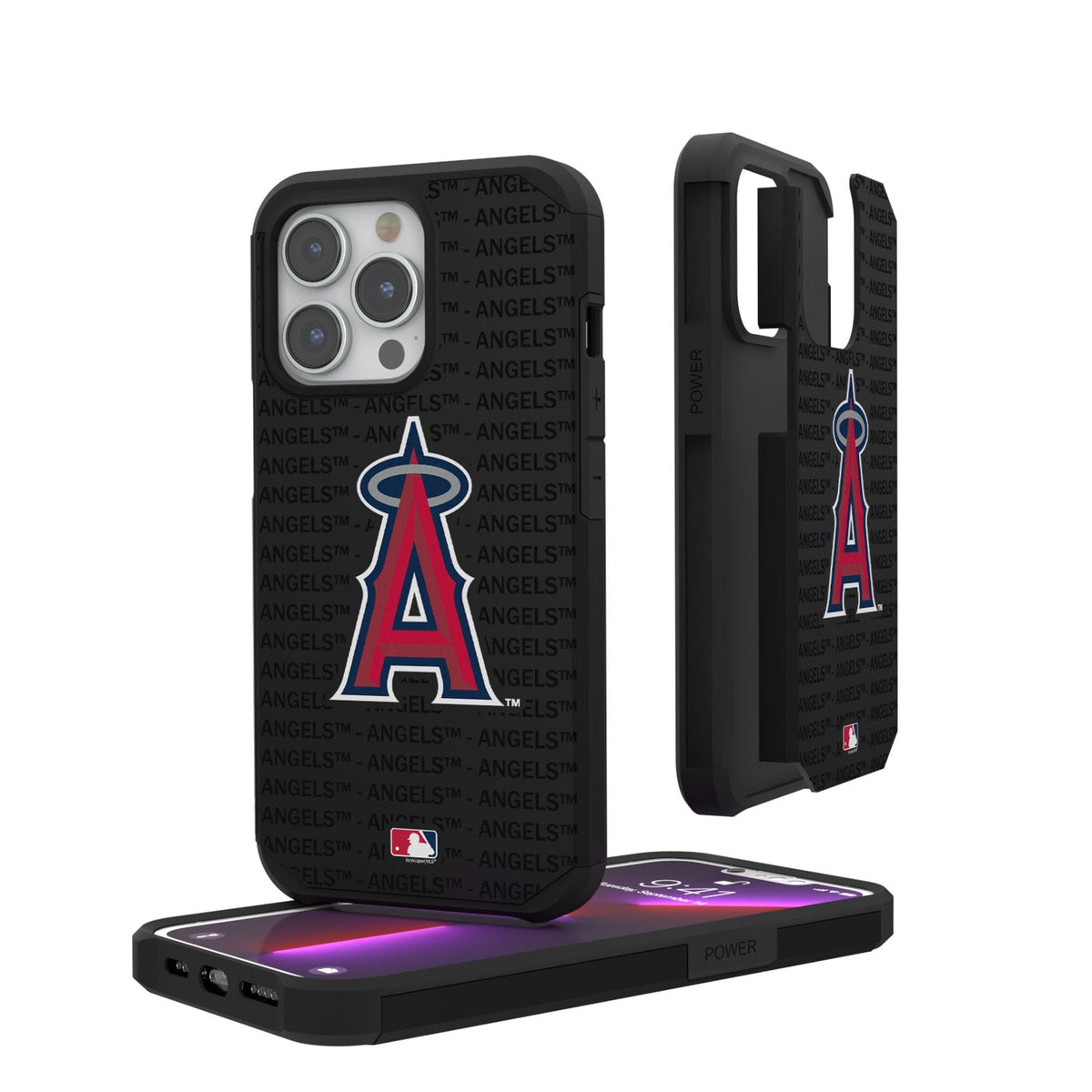Los Angeles Angels Text Backdrop Rugged Phone Case