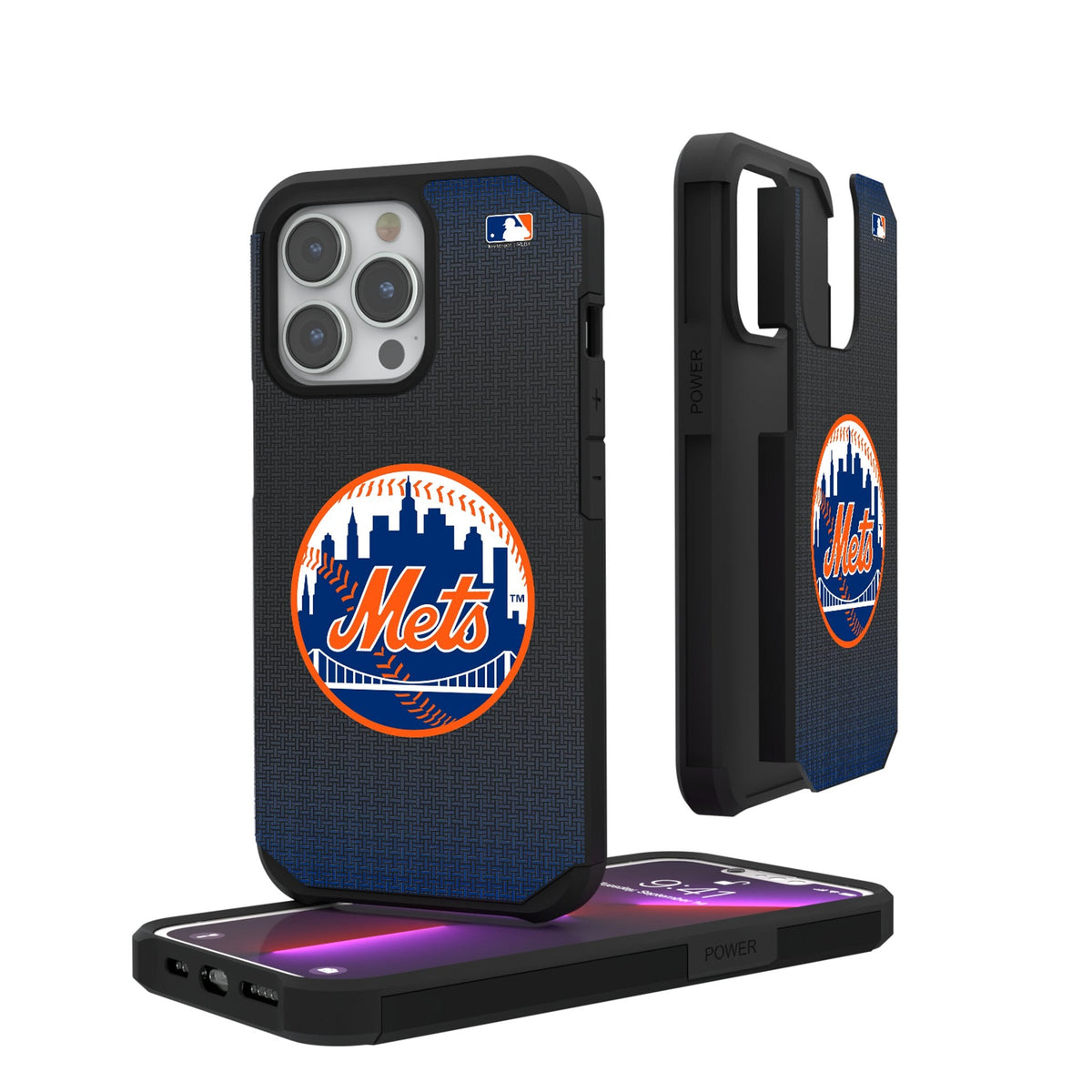 New York Mets Linen Rugged Phone Case for Apple iPhone 1
