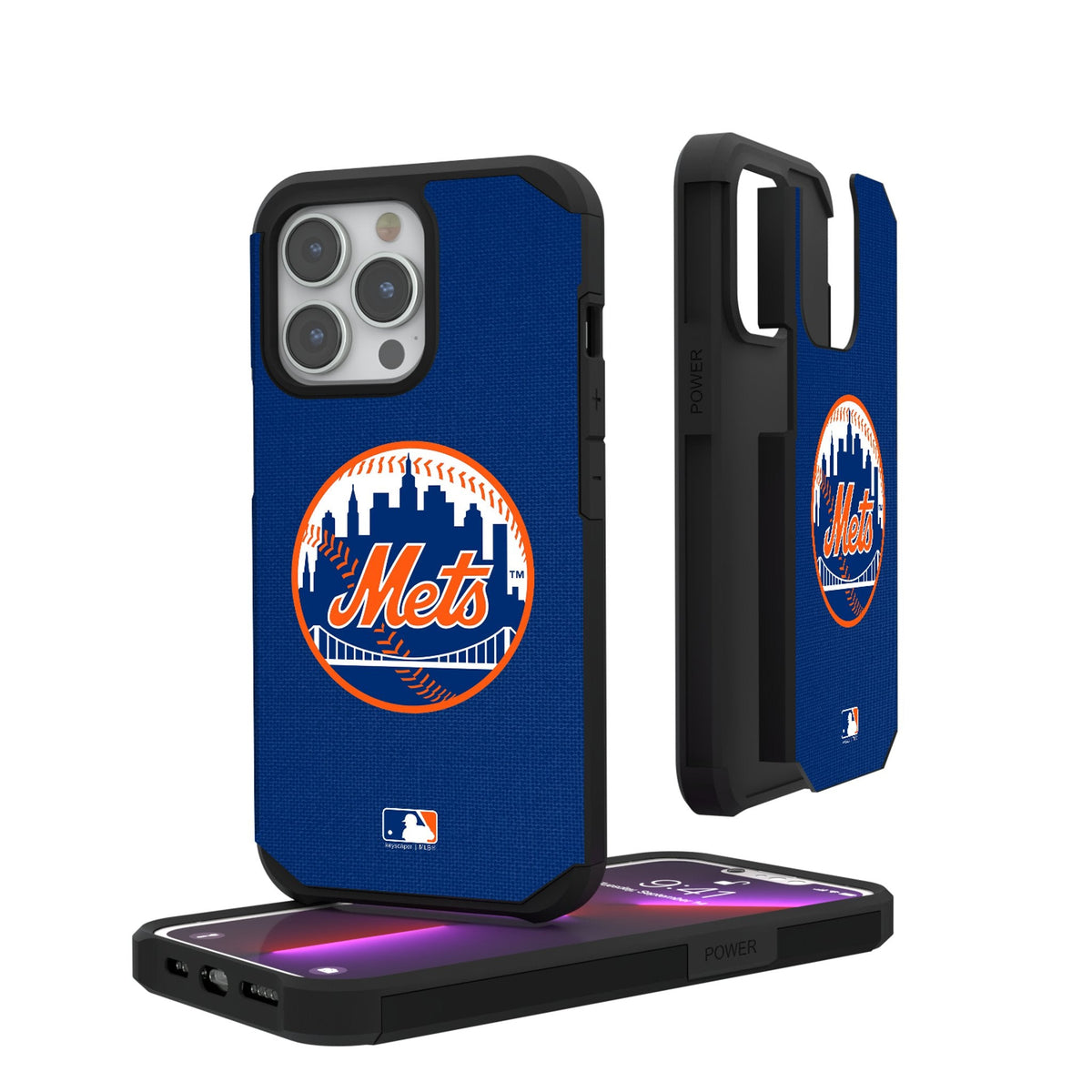 New York Mets Solid Rugged Phone Case for Apple iPhone 1