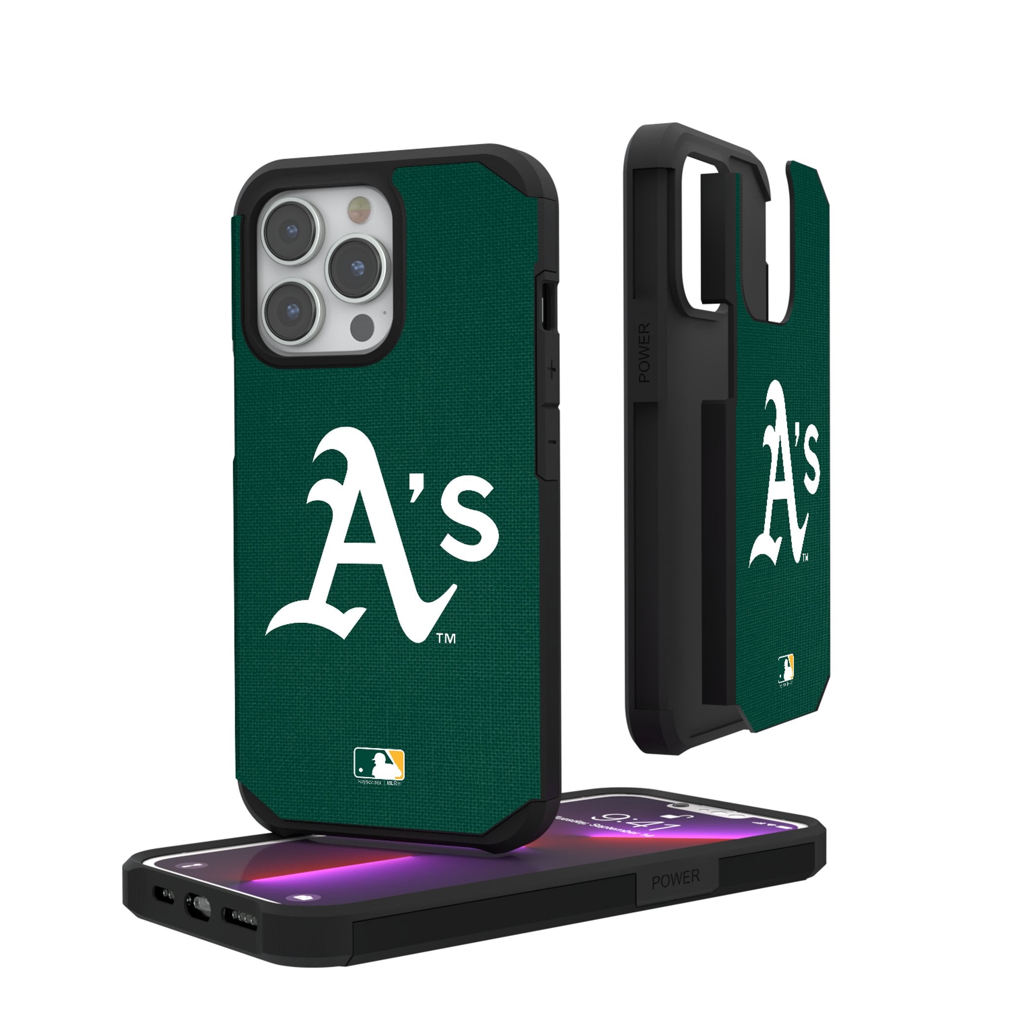 Oakland Athletics Solid Rugged Phone Case for Apple iPhone 1