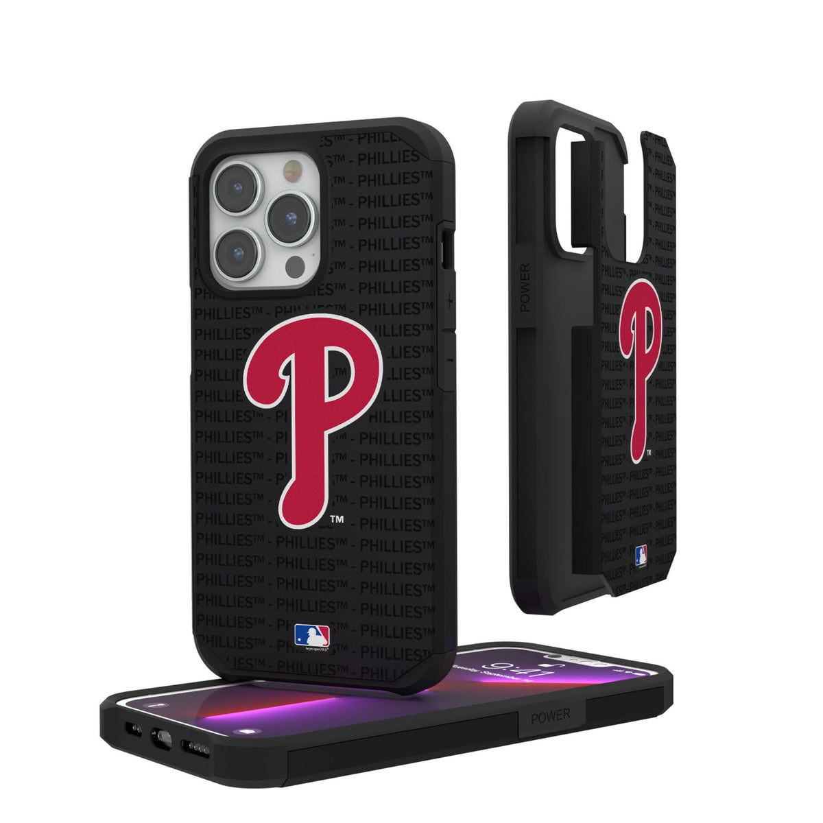 Philadelphia Phillies Text Backdrop Rugged Phone Case