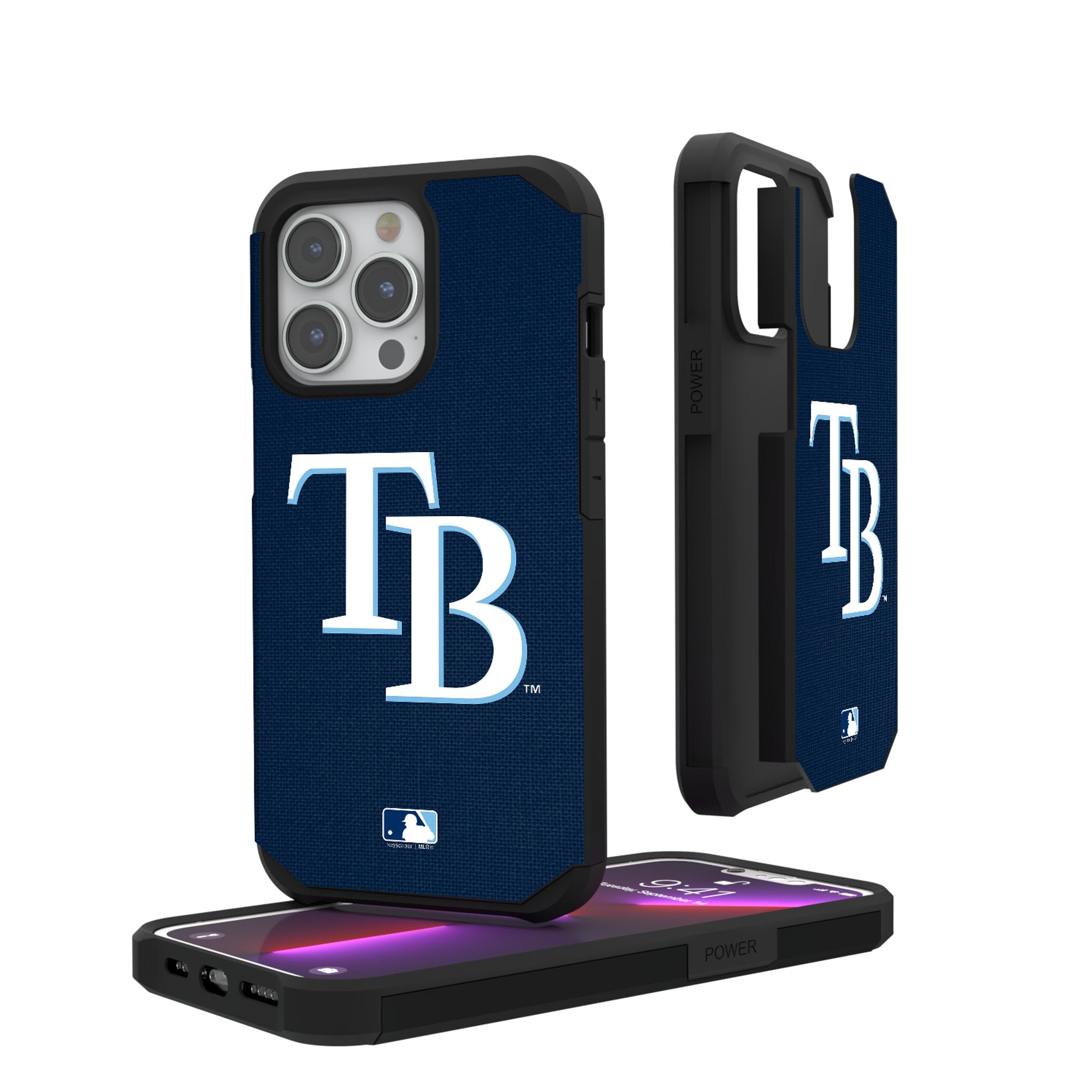 Tampa Bay Rays Solid Rugged Phone Case for Apple iPhone