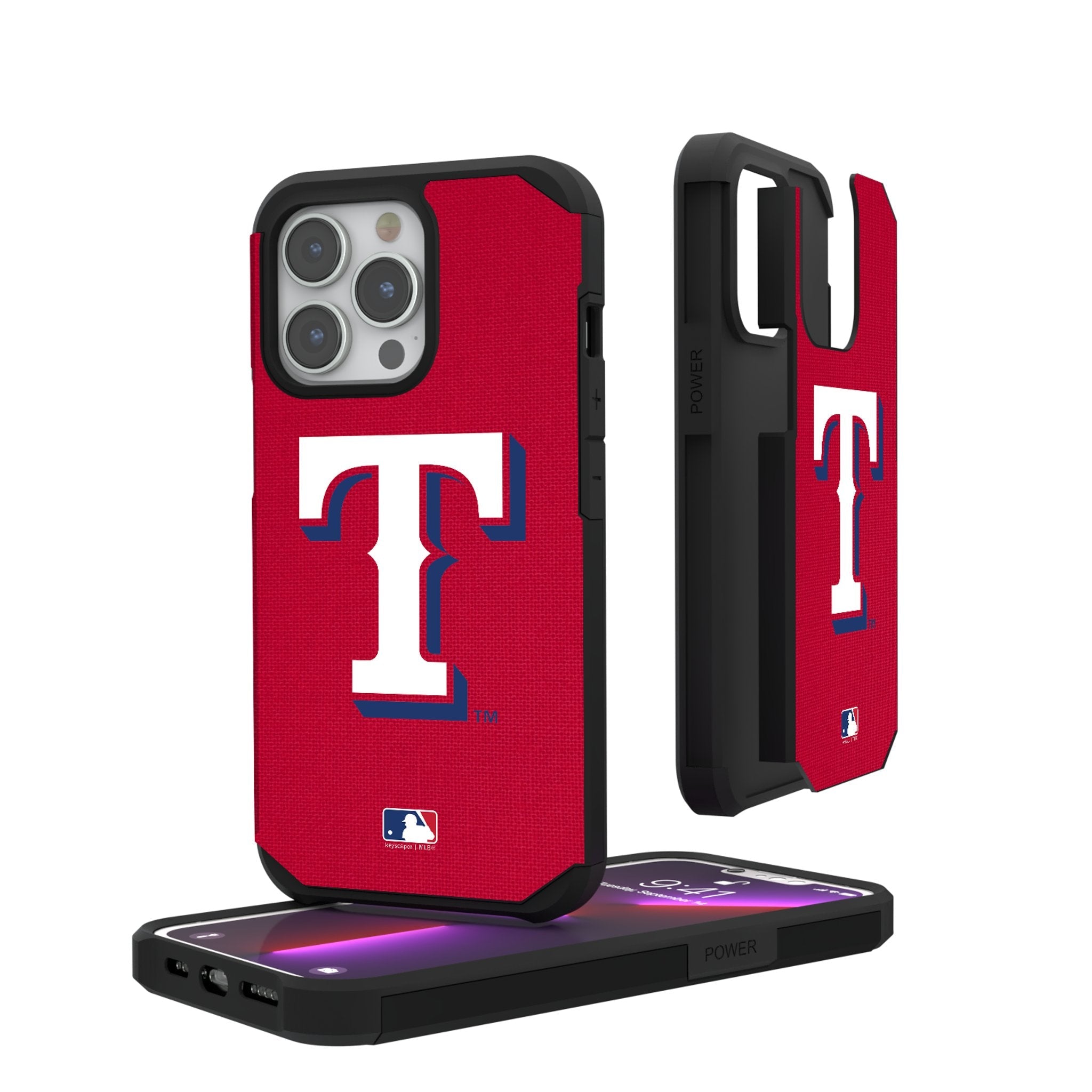 Texas Rangers Solid Rugged Phone Case for Apple iPhone