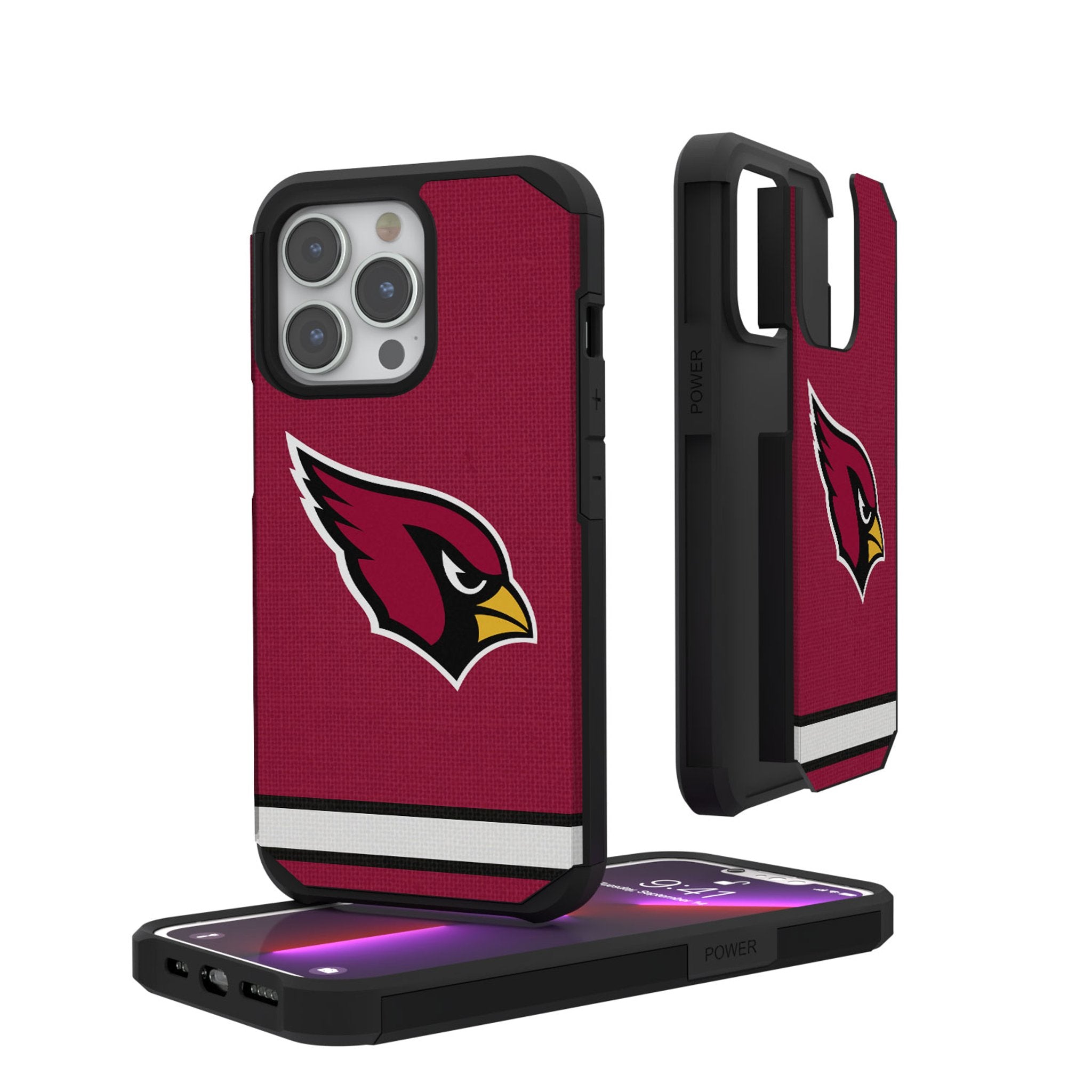Arizona Cardinals Stripe Rugged Phone Case