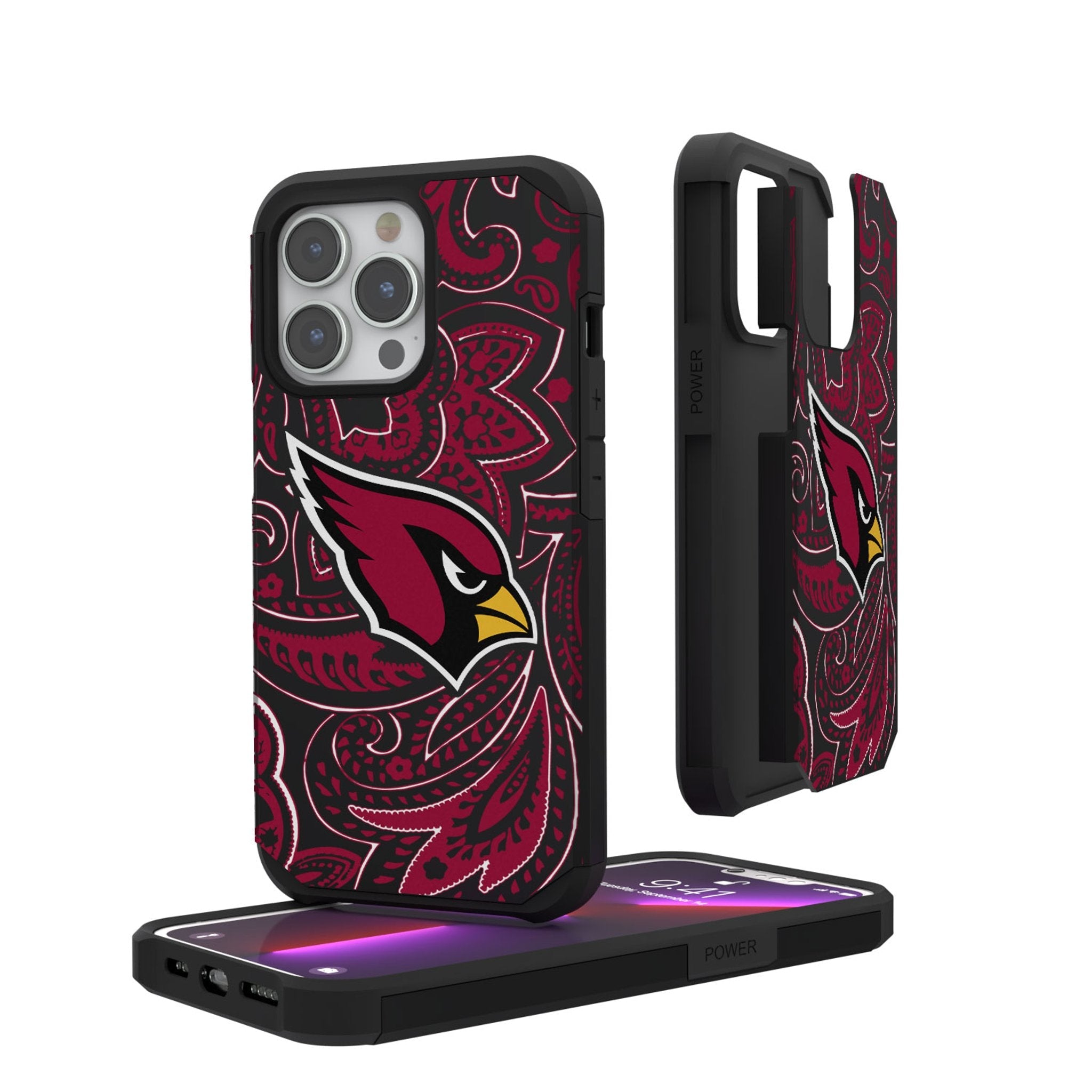 Arizona Cardinals Paisley Rugged Phone Case