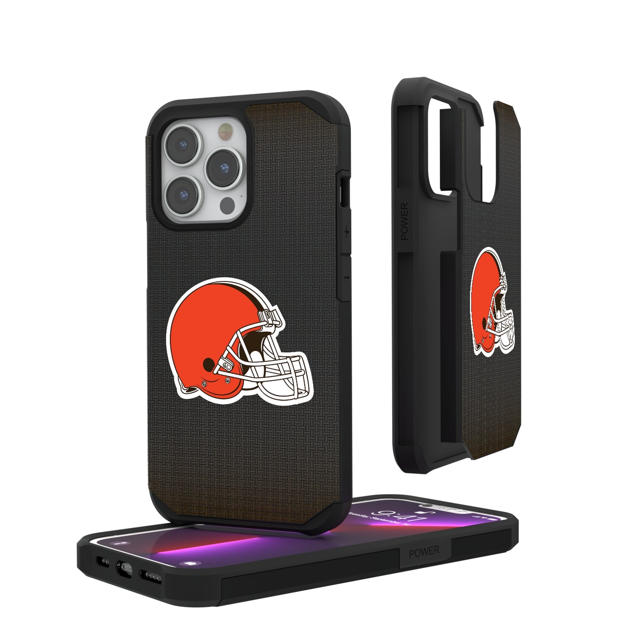 Cleveland Browns Linen Rugged Phone Case for Apple iPhone